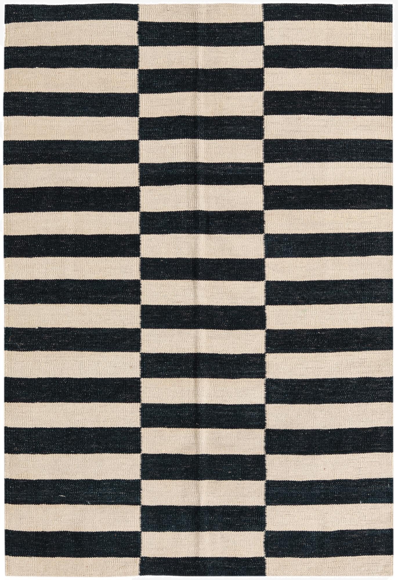  3' 5 x 5'  Hand Woven Kilim Modern Wool Rug