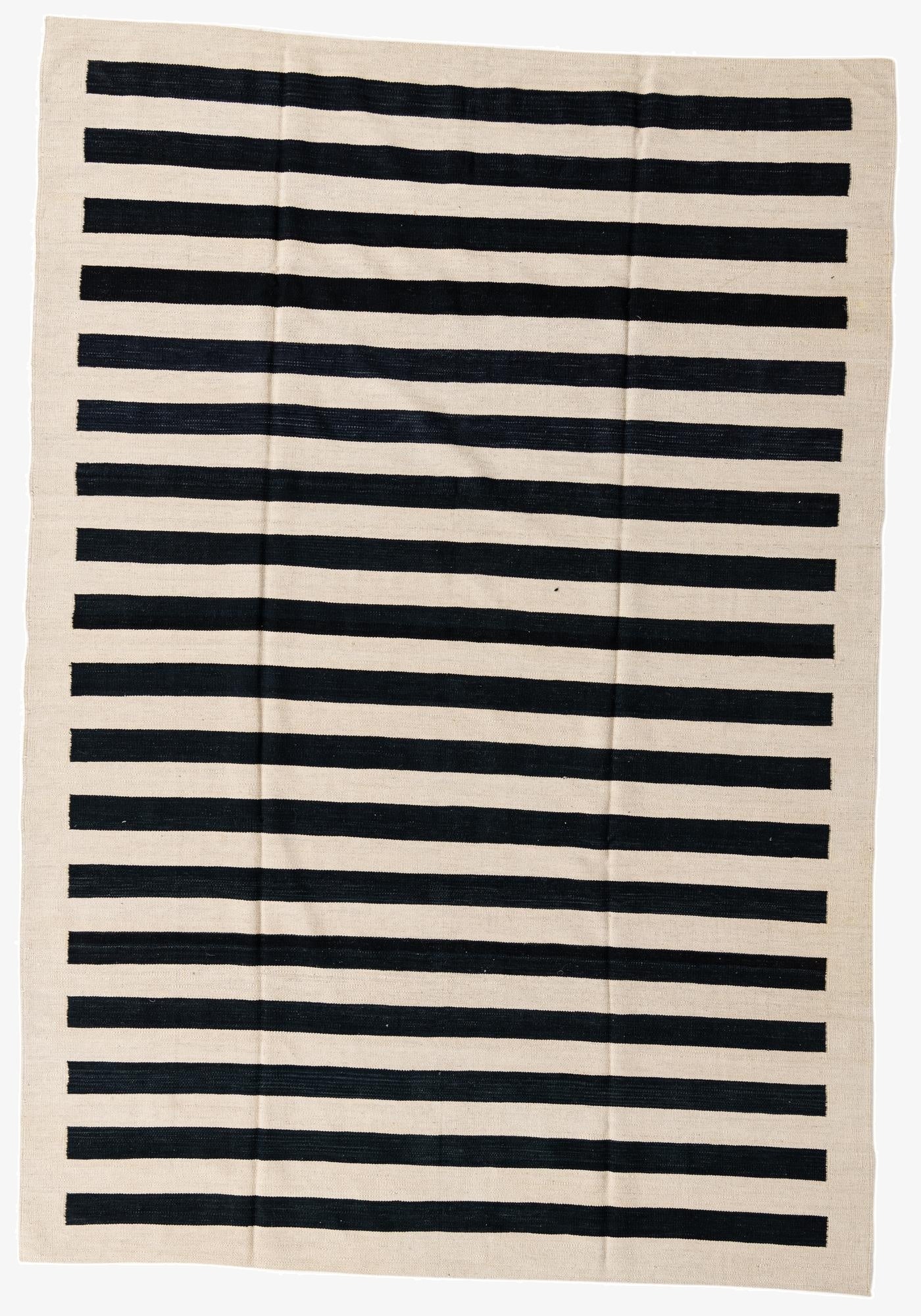  6' 7 x 9' 7  Hand Woven Kilim Modern Wool Rug