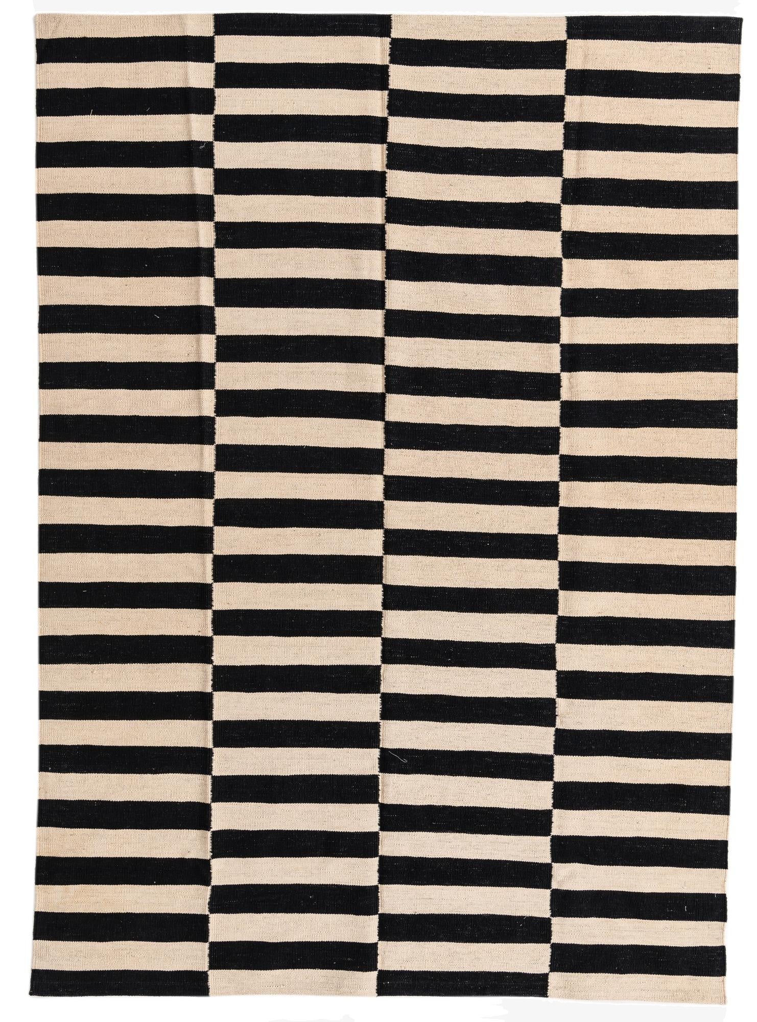  5' 8 x 8'  Hand Woven Kilim Modern Wool Rug