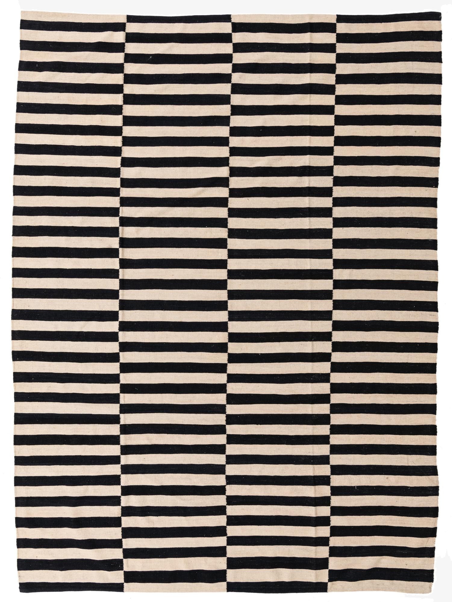  8' 2 x 11' 2  Hand Woven Kilim Modern Wool Rug