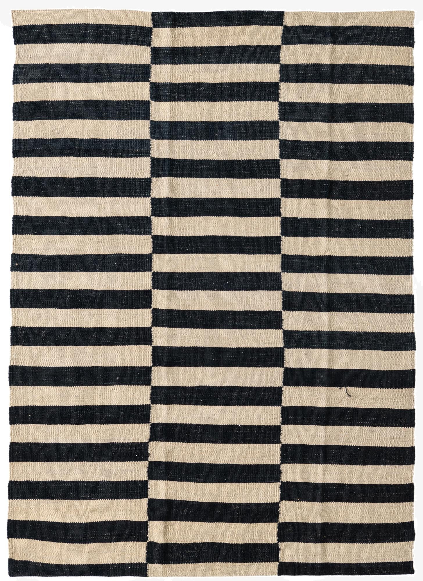  4' 2 x 5' 9  Hand Woven Kilim Modern Wool Rug