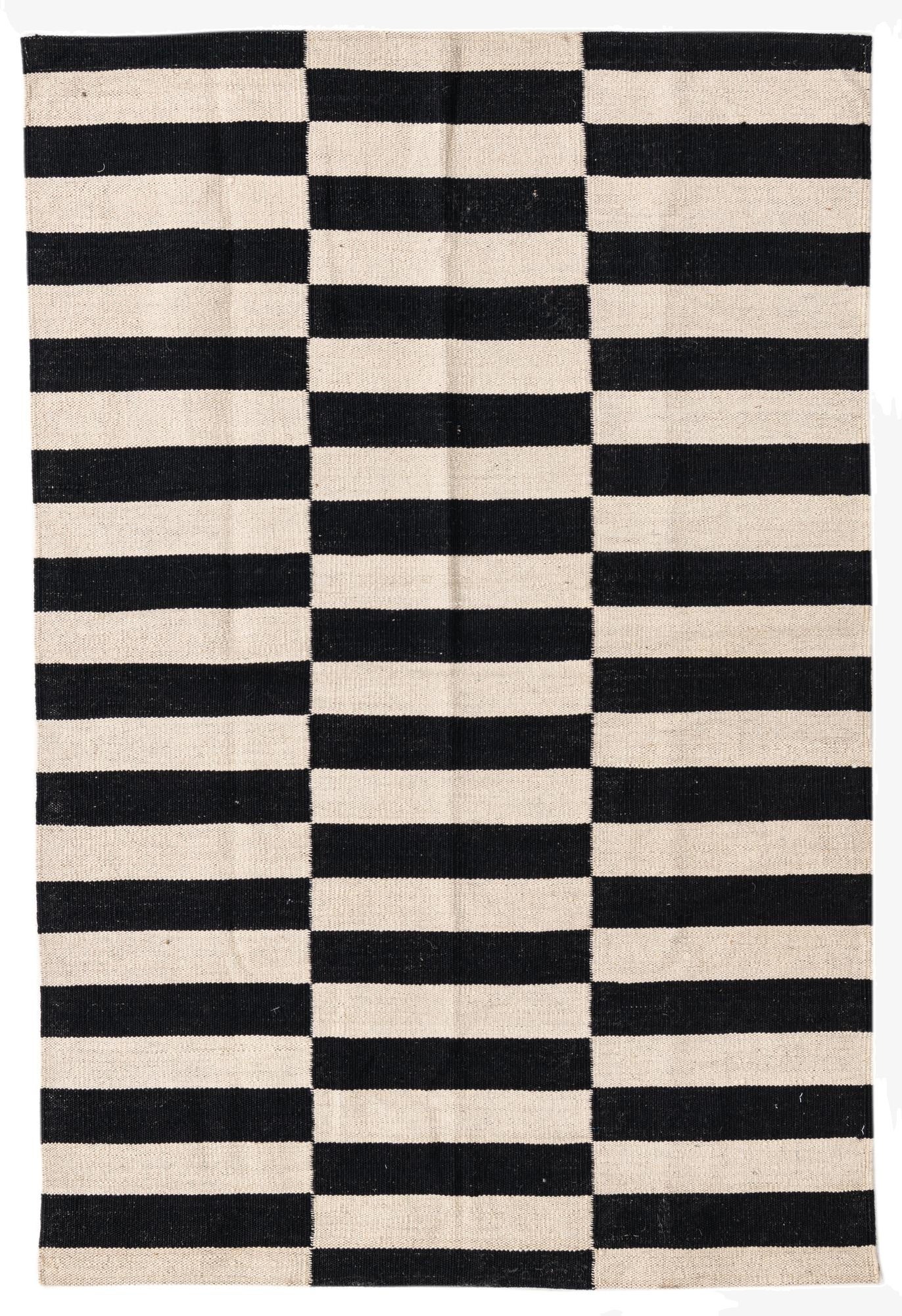  3' 3 x 5'  Hand Woven Kilim Modern Wool Rug