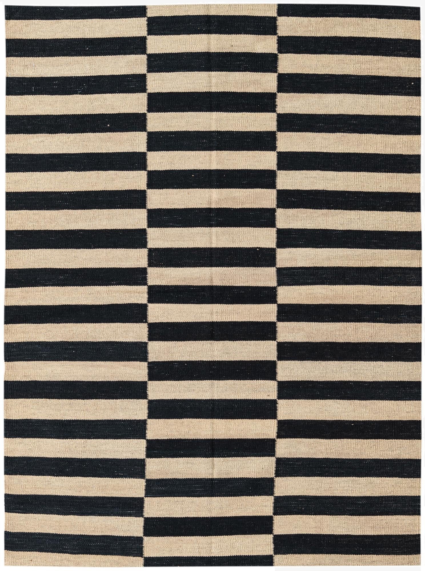  4' 3 x 6'  Hand Woven Kilim Modern Wool Rug