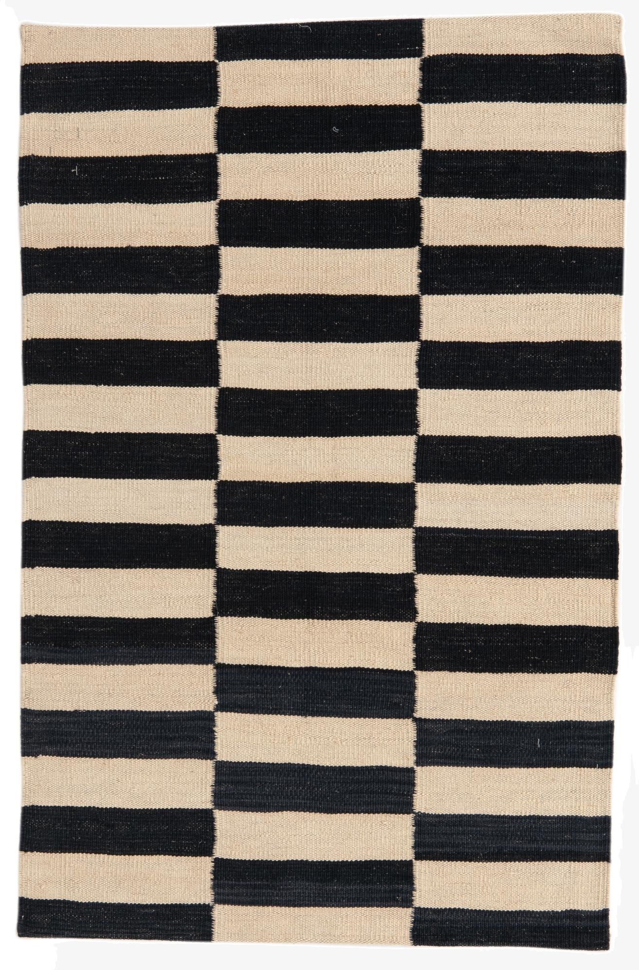  2' 7 x 4'  Hand Woven Kilim Modern Wool Rug