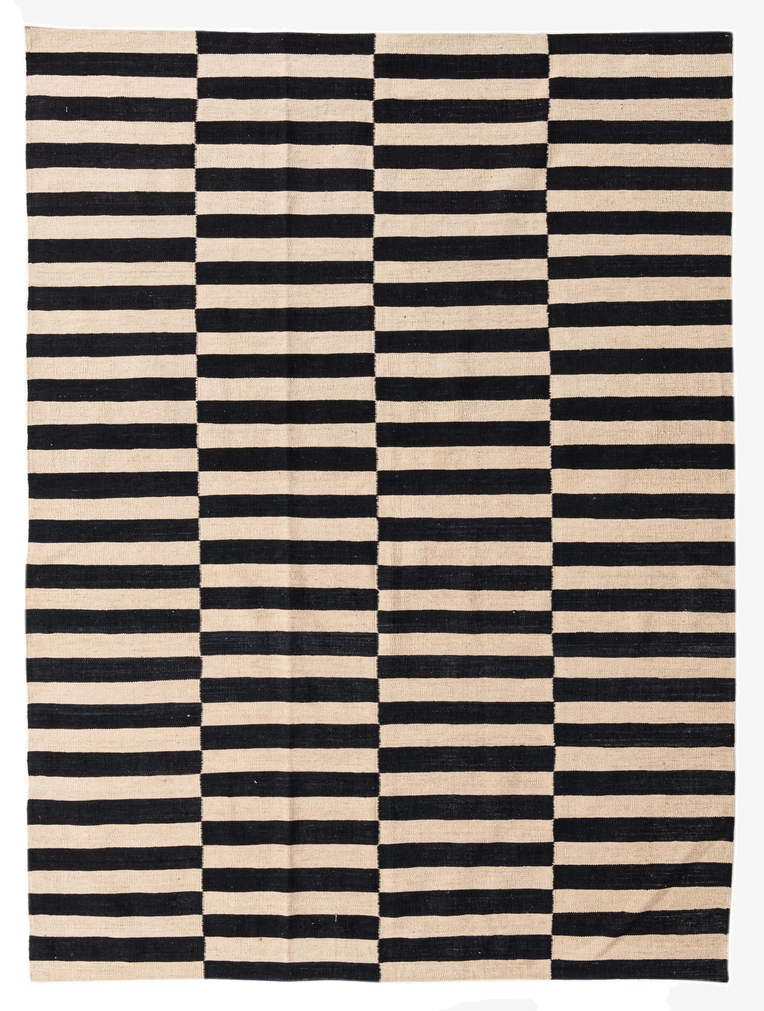  5' 9 x 7' 9  Hand Woven Kilim Modern Wool Rug