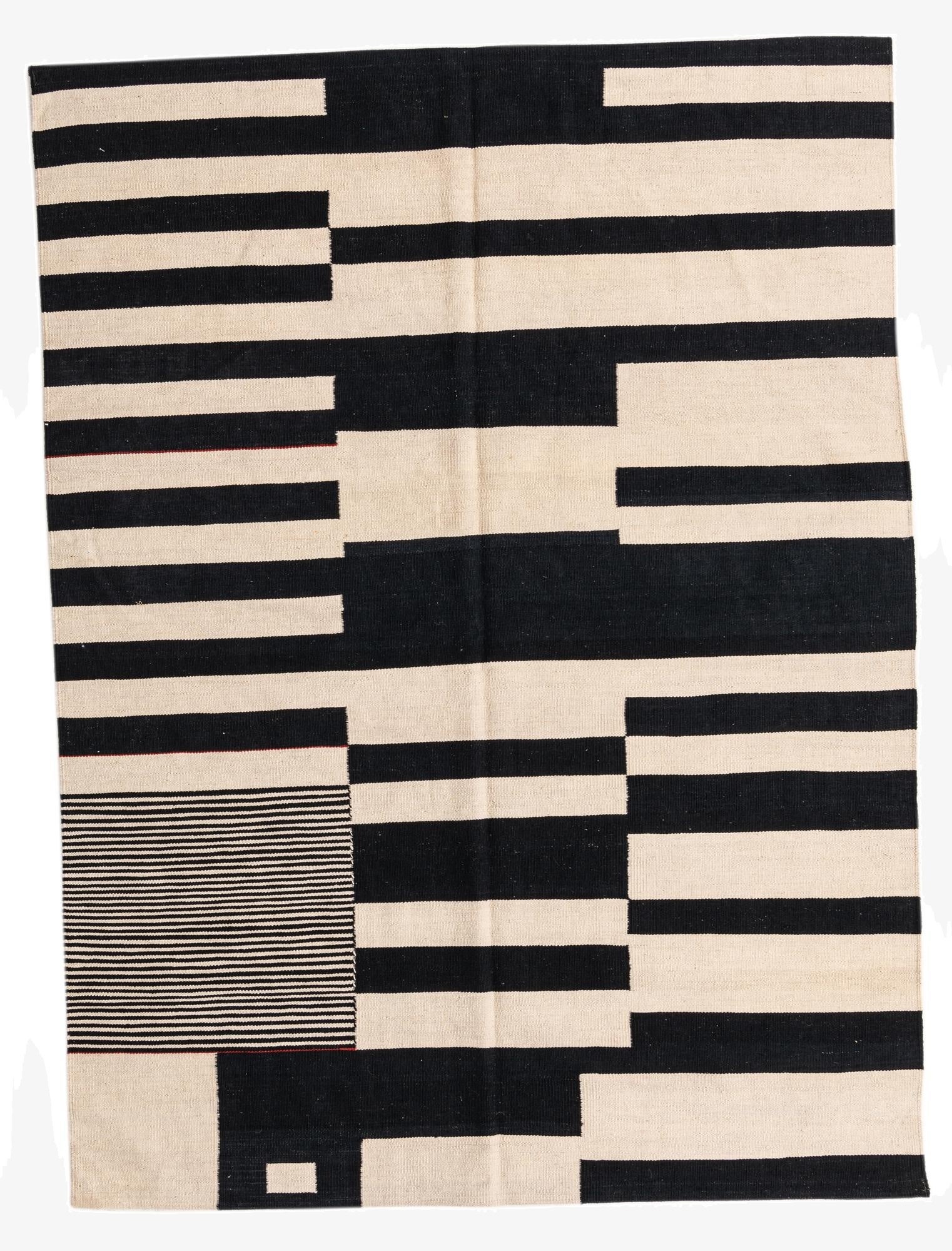  5' 7 x 7' 7  Hand Woven Kilim Modern Wool Rug