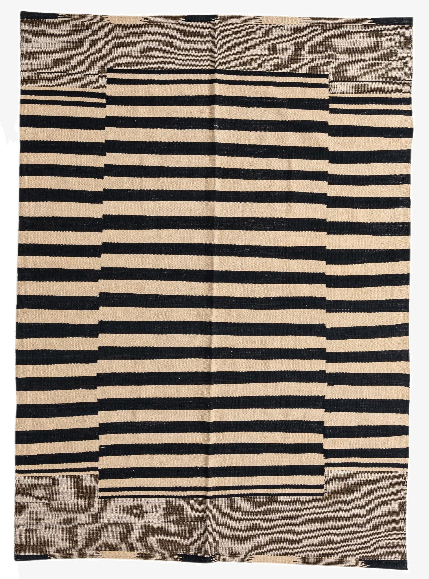  5' 6 x 7' 8  Hand Woven Kilim Modern Wool Rug