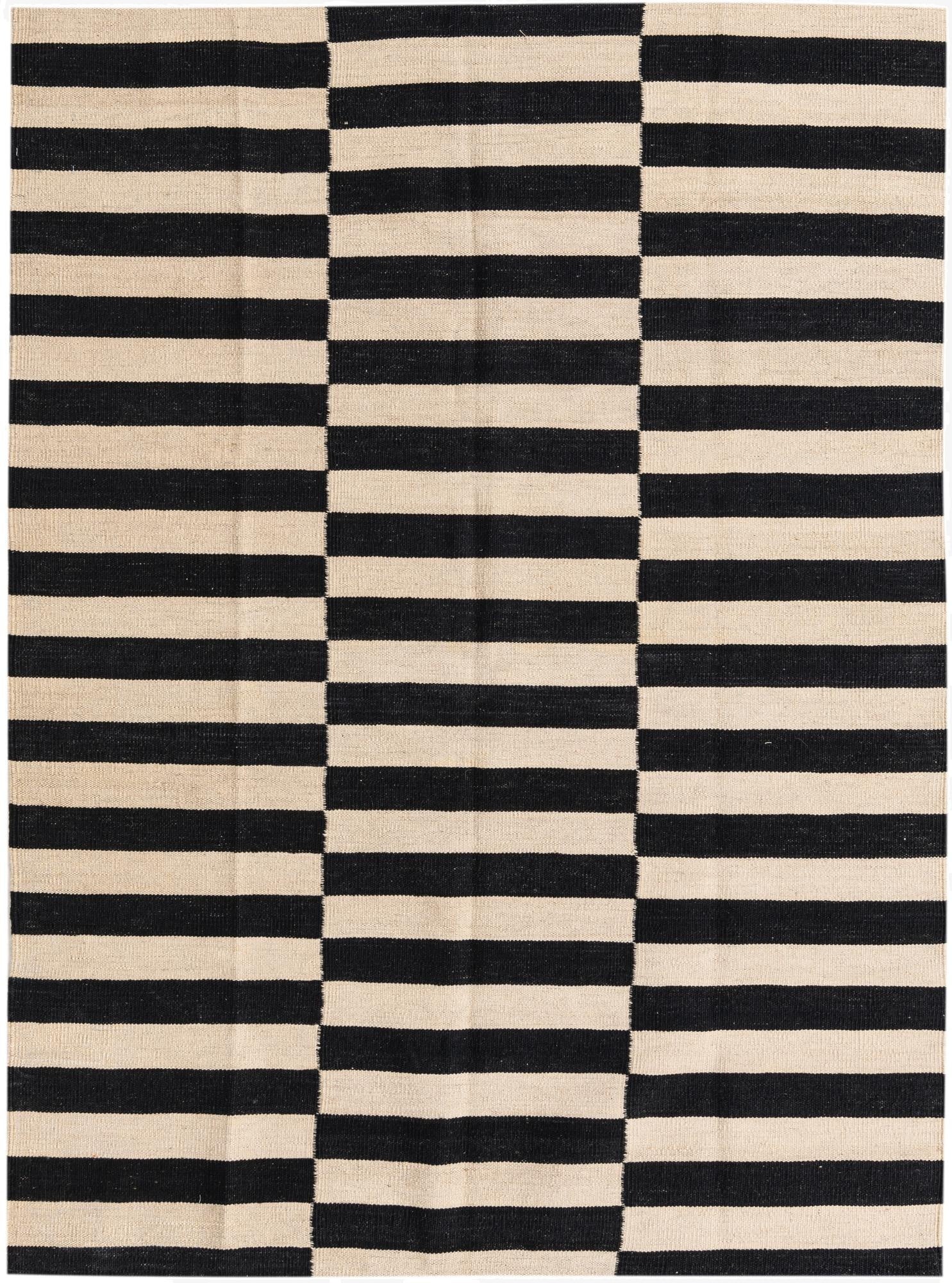  4' 3 x 5' 9  Hand Woven Kilim Modern Wool Rug