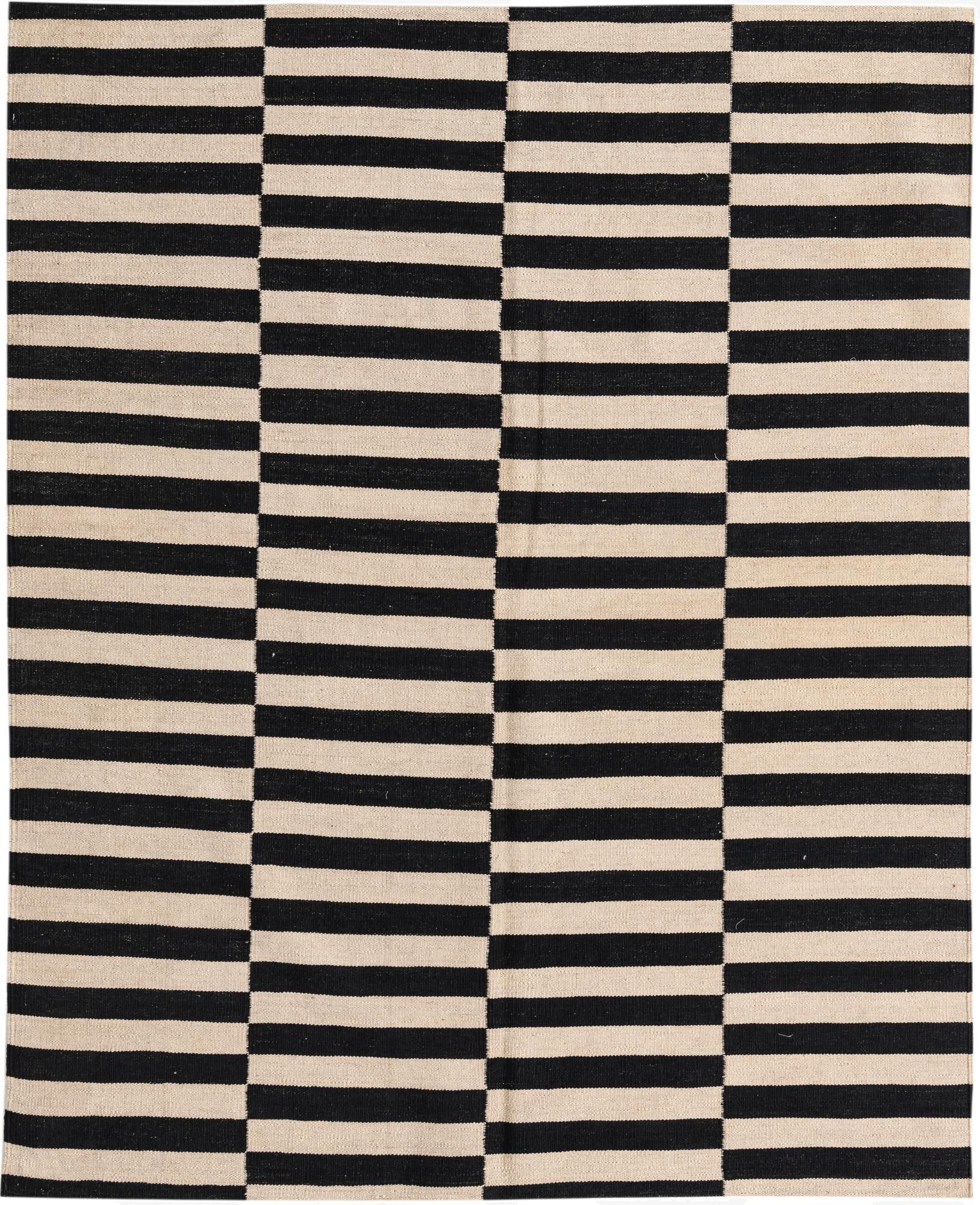  5' 1 x 6' 5  Hand Woven Kilim Modern Wool Rug