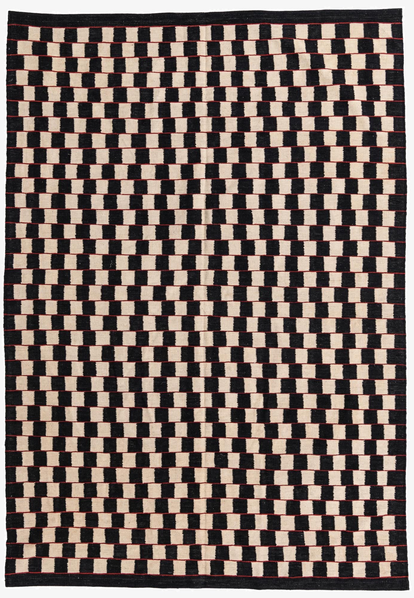  6' 8 x 9' 7  Hand Woven Kilim Modern Wool Rug