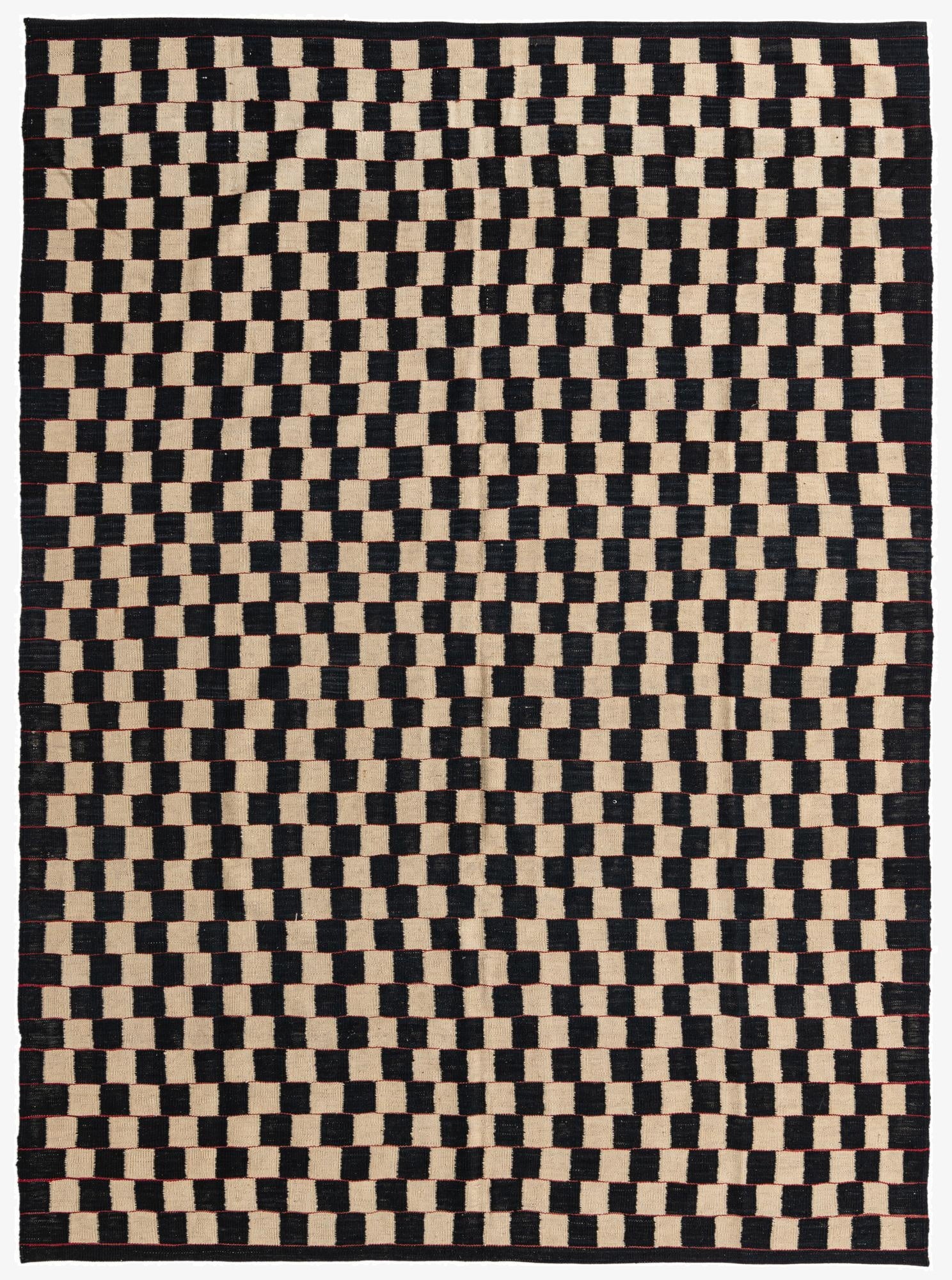  6' 10 x 9' 5  Hand Woven Kilim Modern Wool Rug