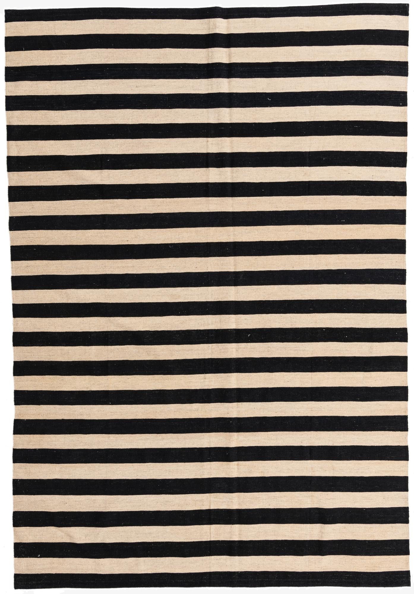  6' 7 x 9' 8  Hand Woven Kilim Modern Wool Rug