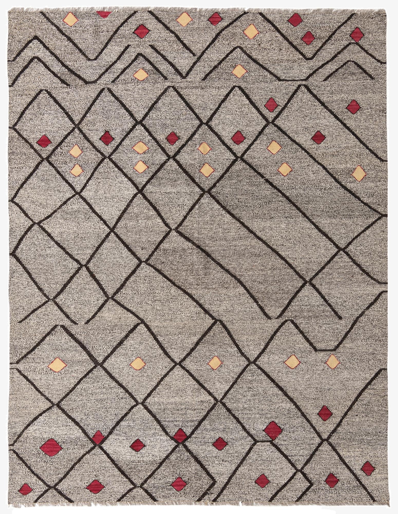  7' 4 x 9' 5  Hand Woven Kilim Modern Wool Rug
