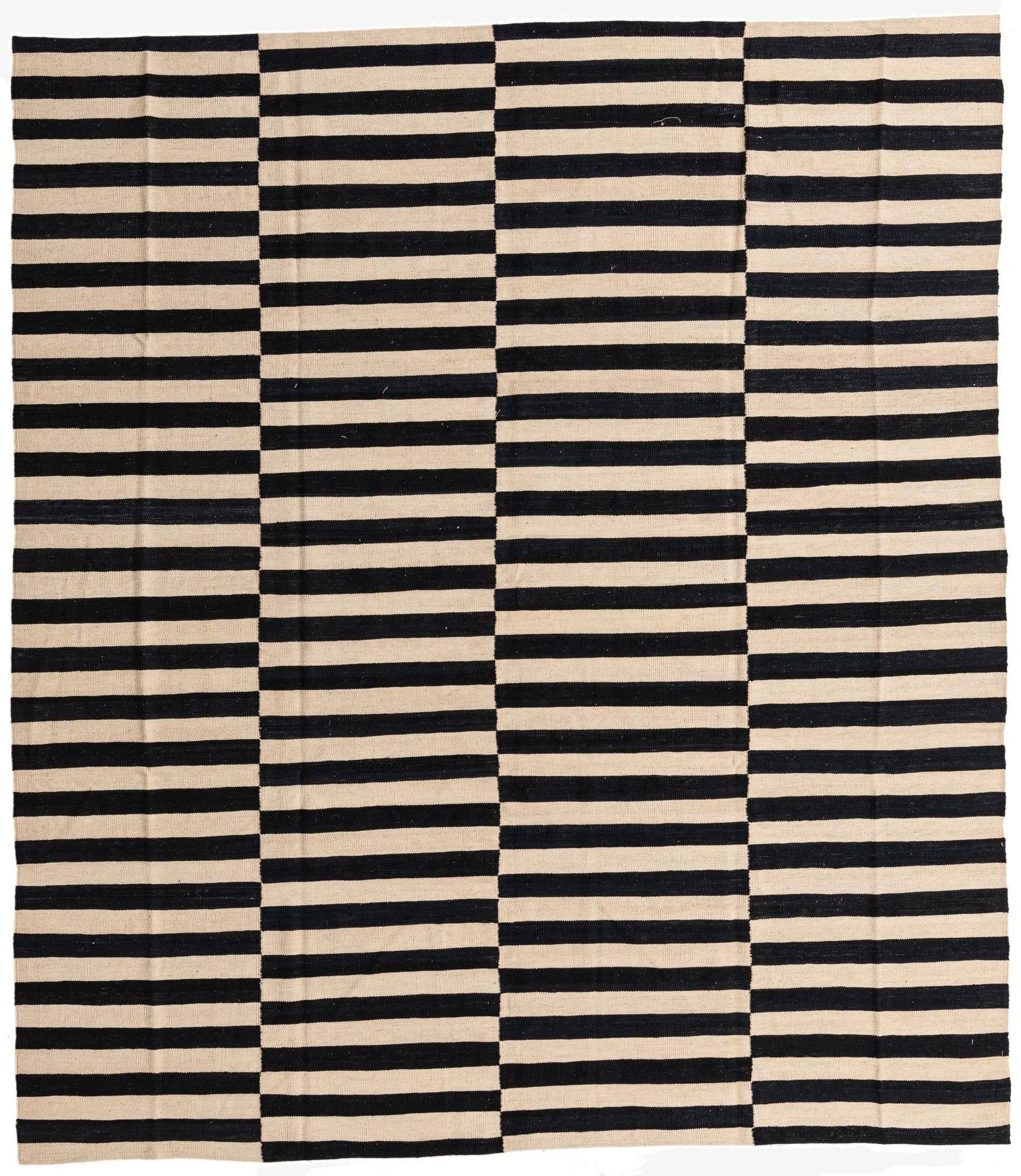  8' 5 x 9' 7  Hand Woven Kilim Modern Wool Rug