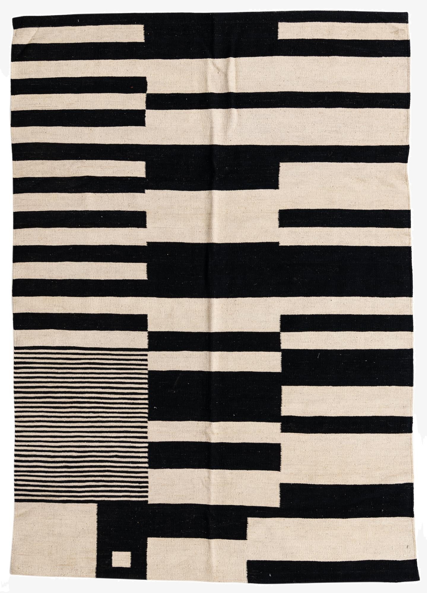  5' x 7'  Hand Woven Kilim Modern Wool Rug