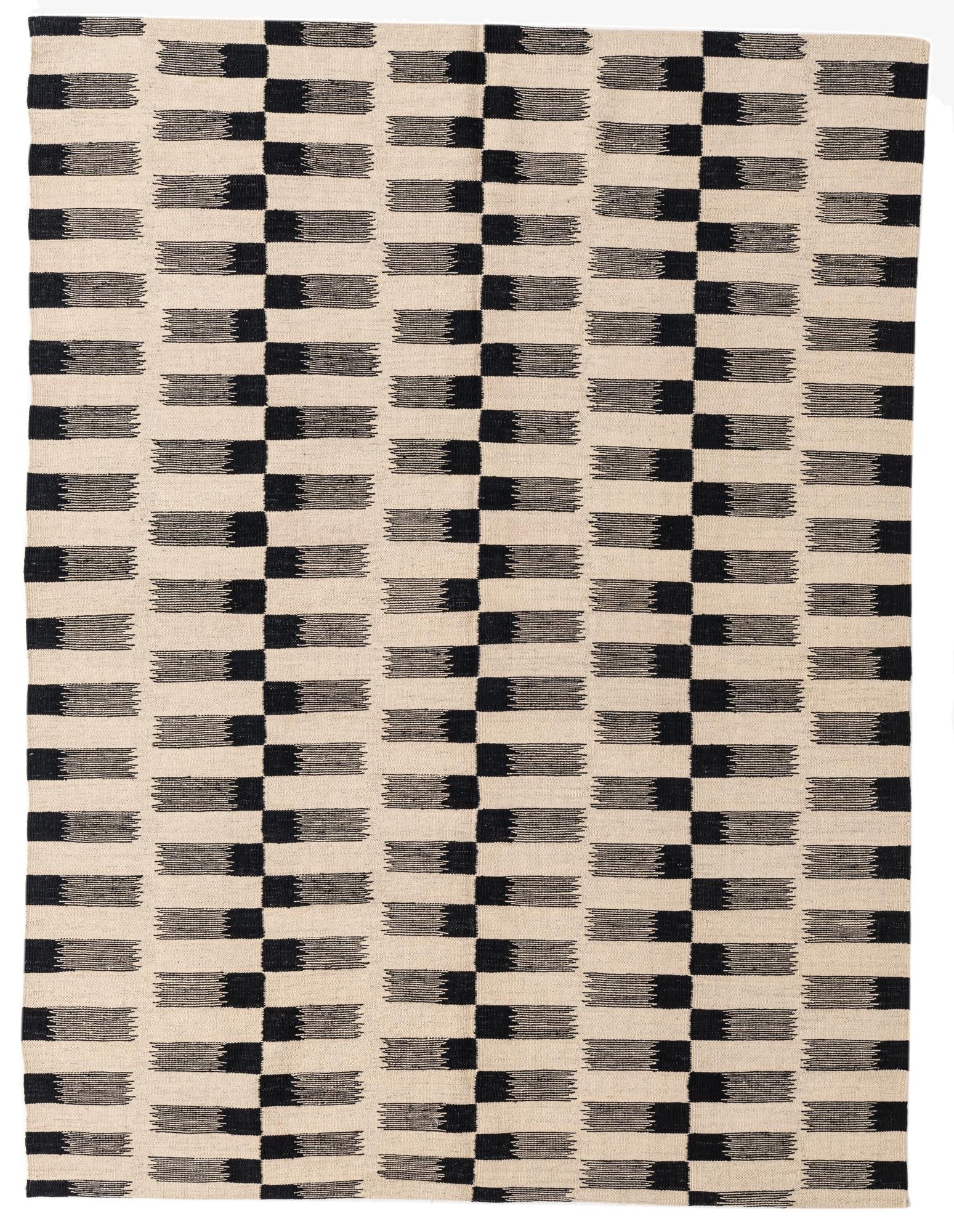  5' 9 x 7' 8  Hand Woven Kilim Modern Wool Rug