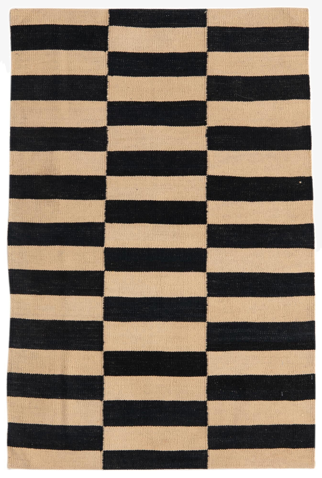  2' 7 x 4'  Hand Woven Kilim Modern Wool Rug