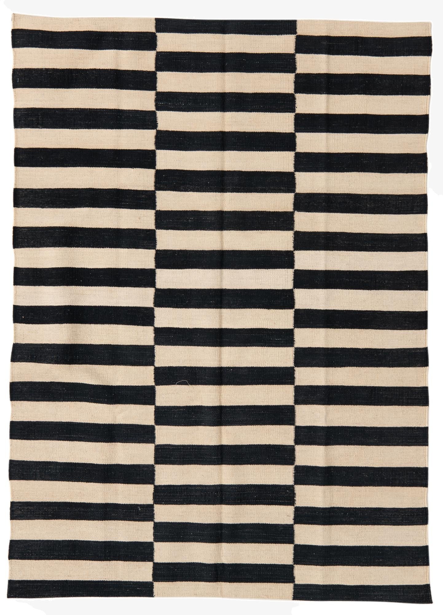  4' 2 x 5' 10  Hand Woven Kilim Modern Wool Rug