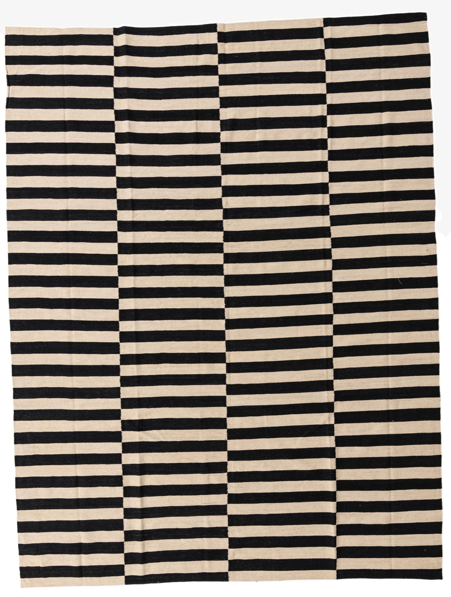  8' 3 x 10' 9  Hand Woven Kilim Modern Wool Rug