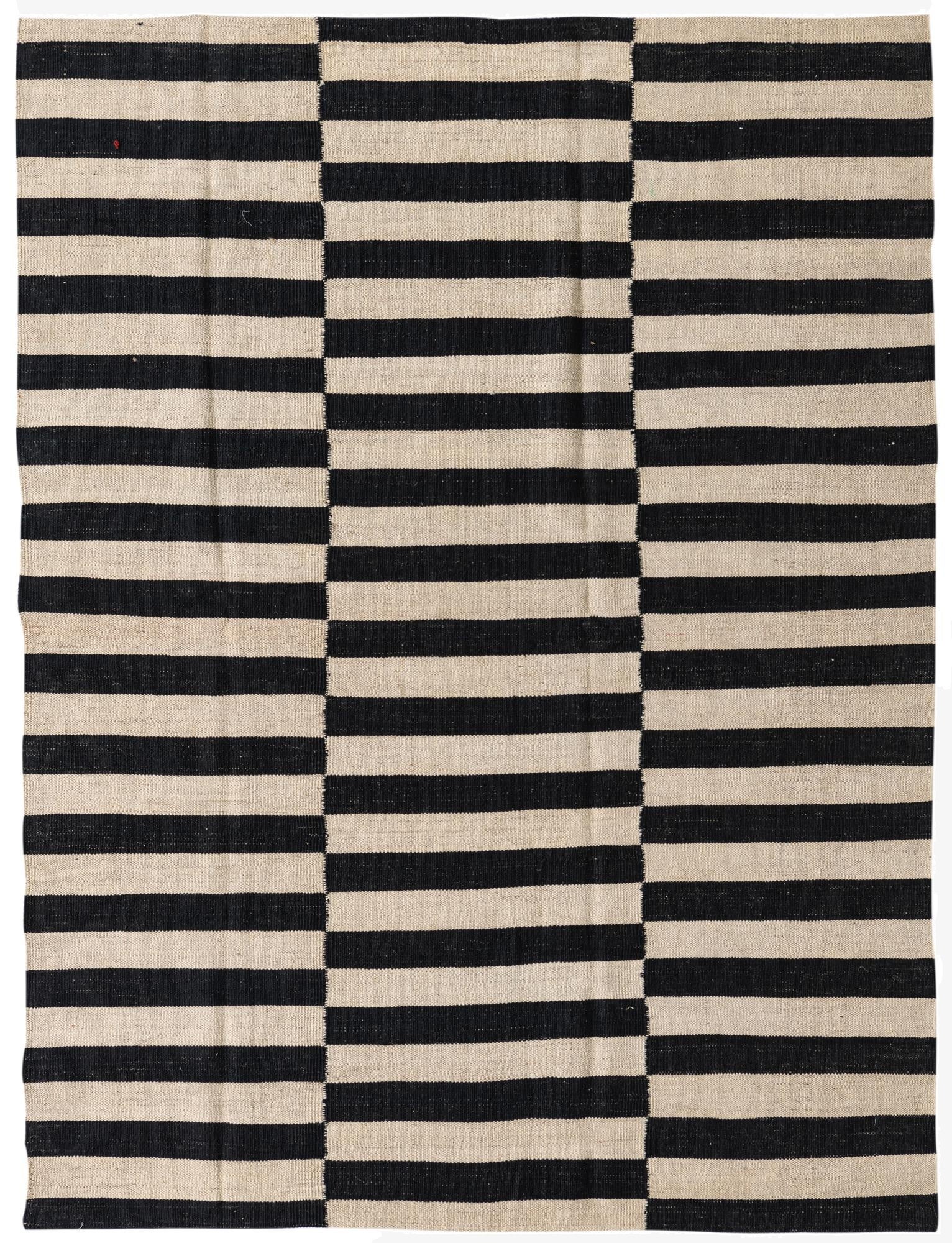  4' 9 x 6' 3  Hand Woven Kilim Modern Wool Rug