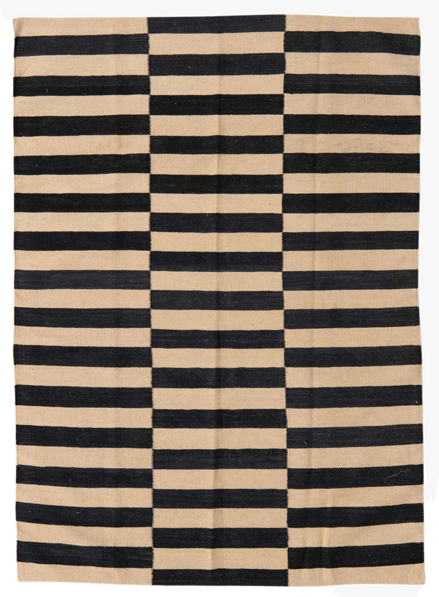  4' 2 x 5' 10  Hand Woven Kilim Modern Wool Rug