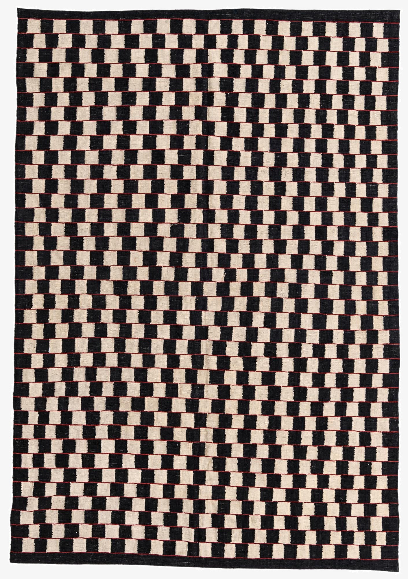  6' 7 x 9' 6  Hand Woven Kilim Modern Wool Rug
