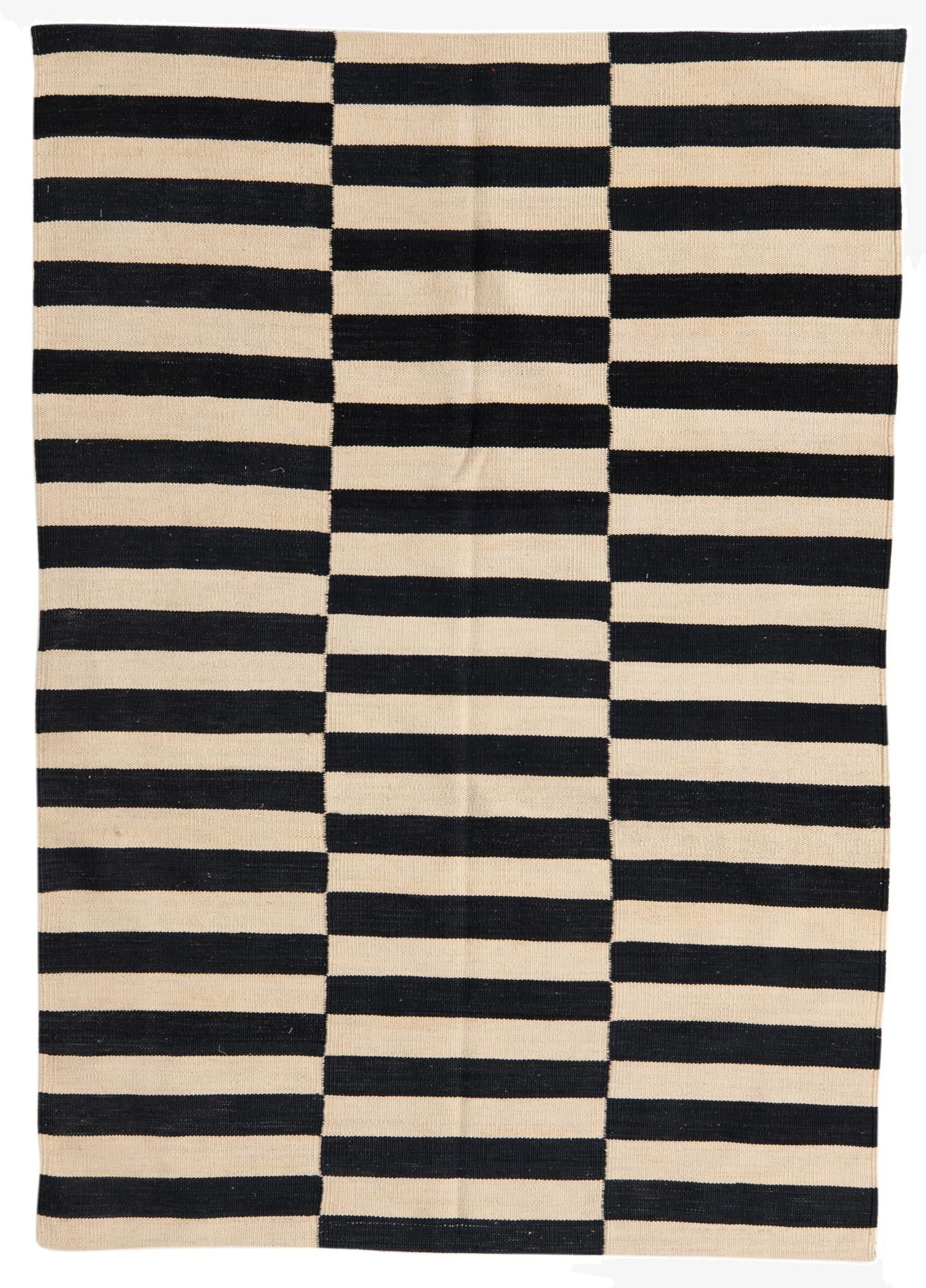  4' 2 x 6'  Hand Woven Kilim Modern Wool Rug