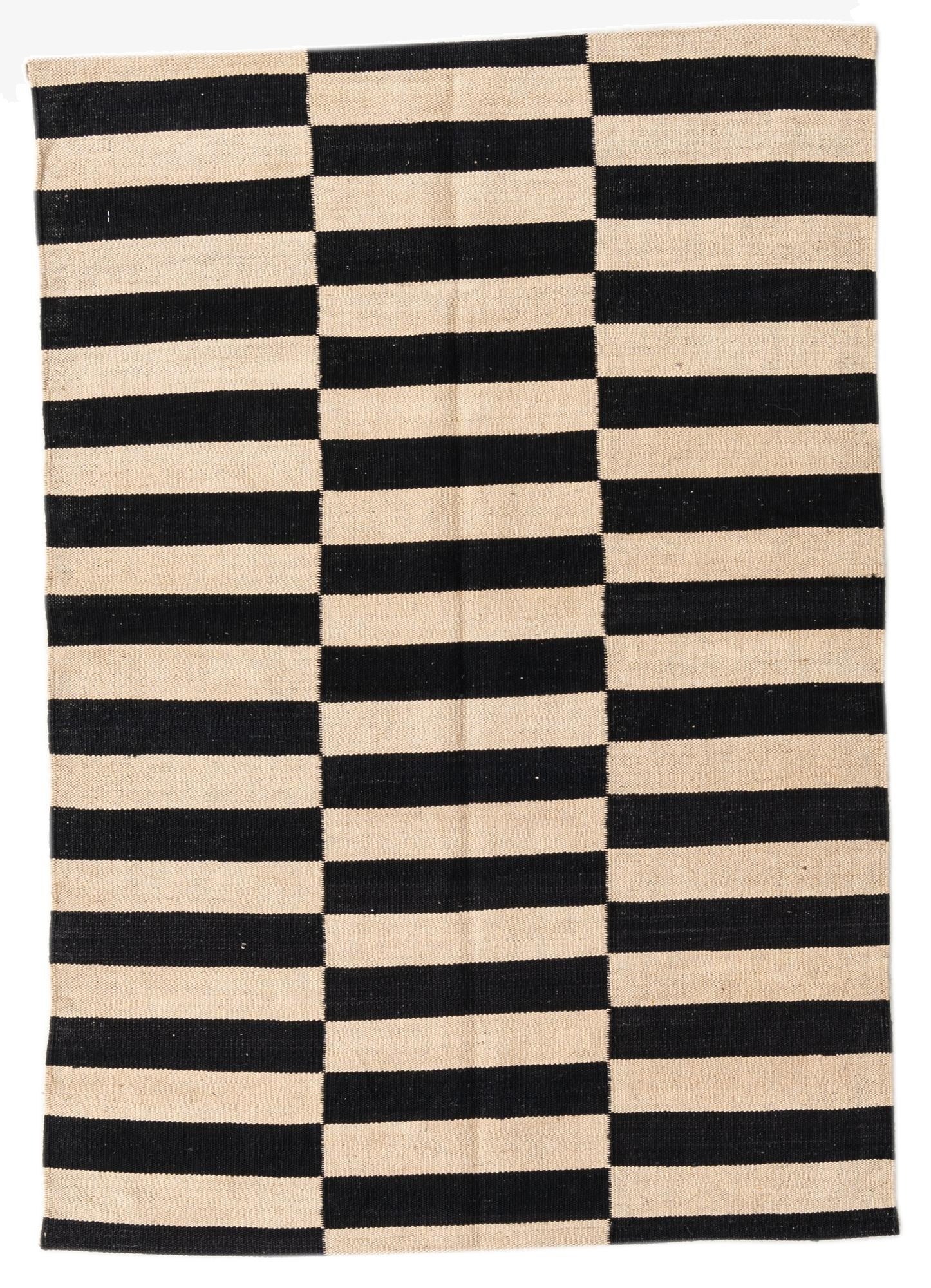  3' 3 x 4' 9  Hand Woven Kilim Modern Wool Rug