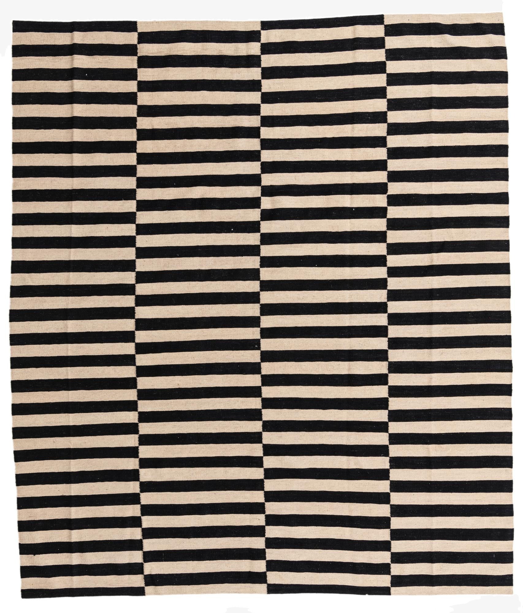  7' 6 x 9' 11  Hand Woven Kilim Modern Wool Rug