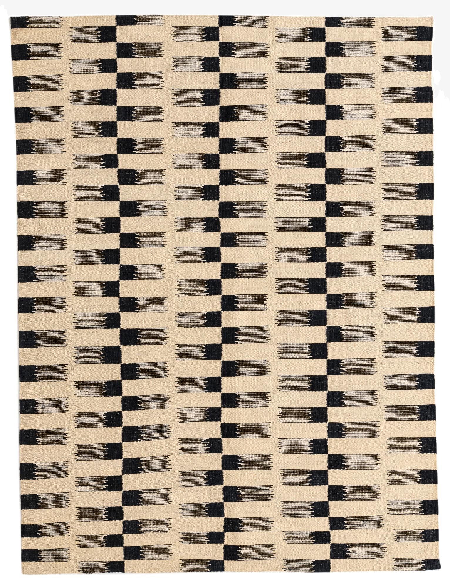  5' 9 x 7' 9  Hand Woven Kilim Modern Wool Rug