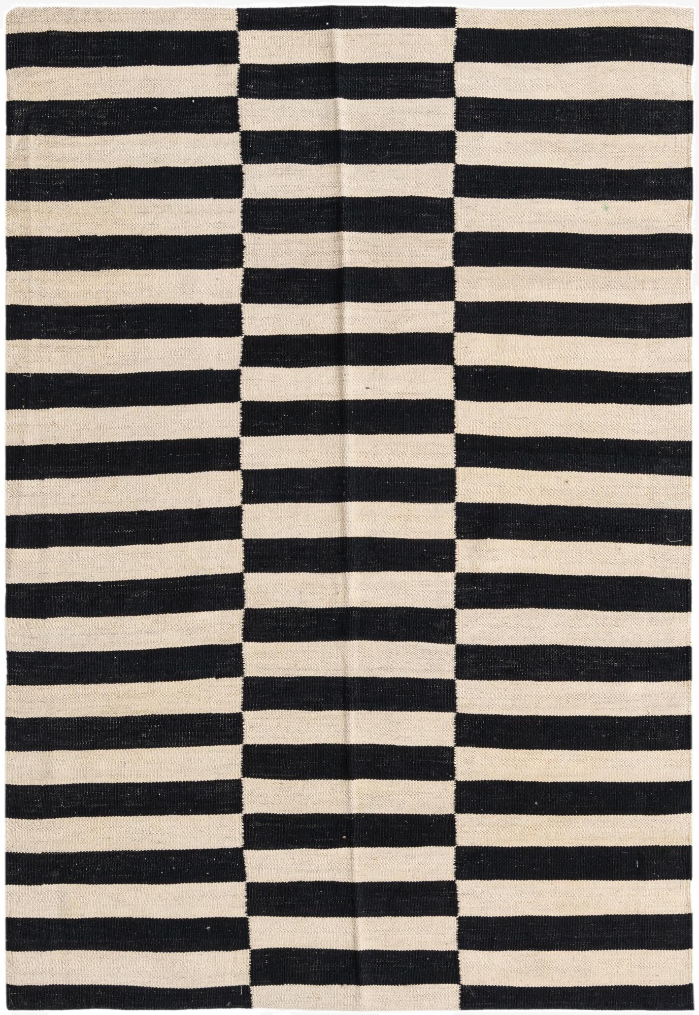  4' 2 x 6'  Hand Woven Kilim Modern Wool Rug