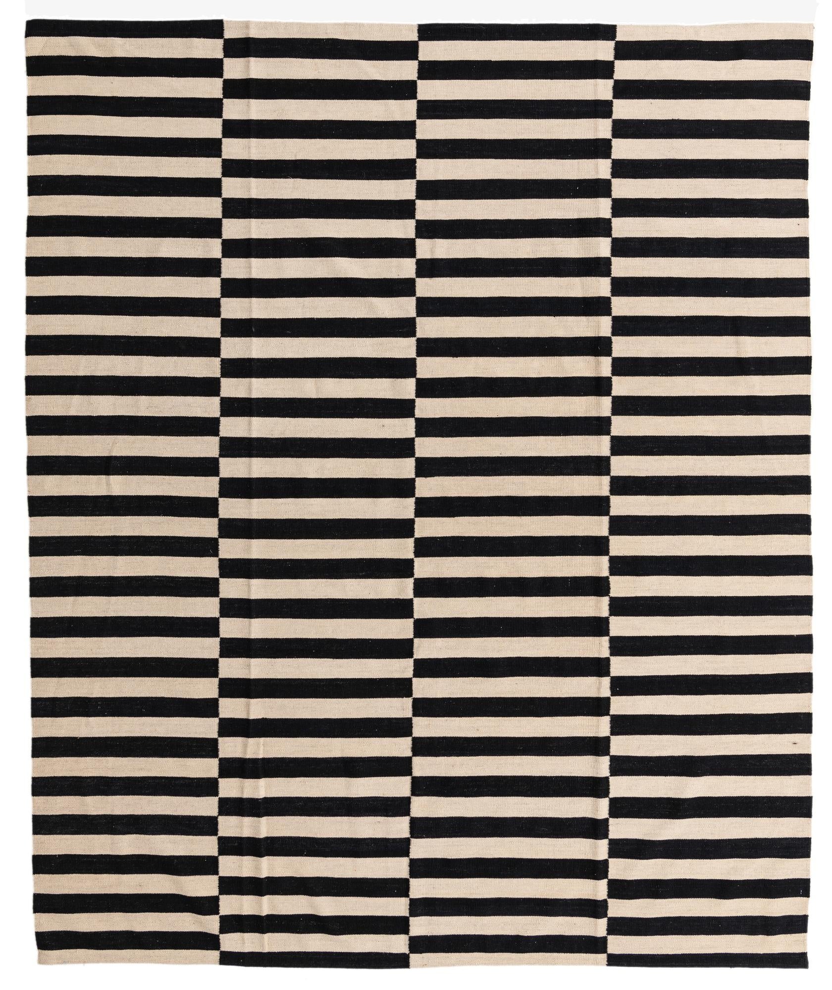  8' 4 x 10' 1  Hand Woven Kilim Modern Wool Rug