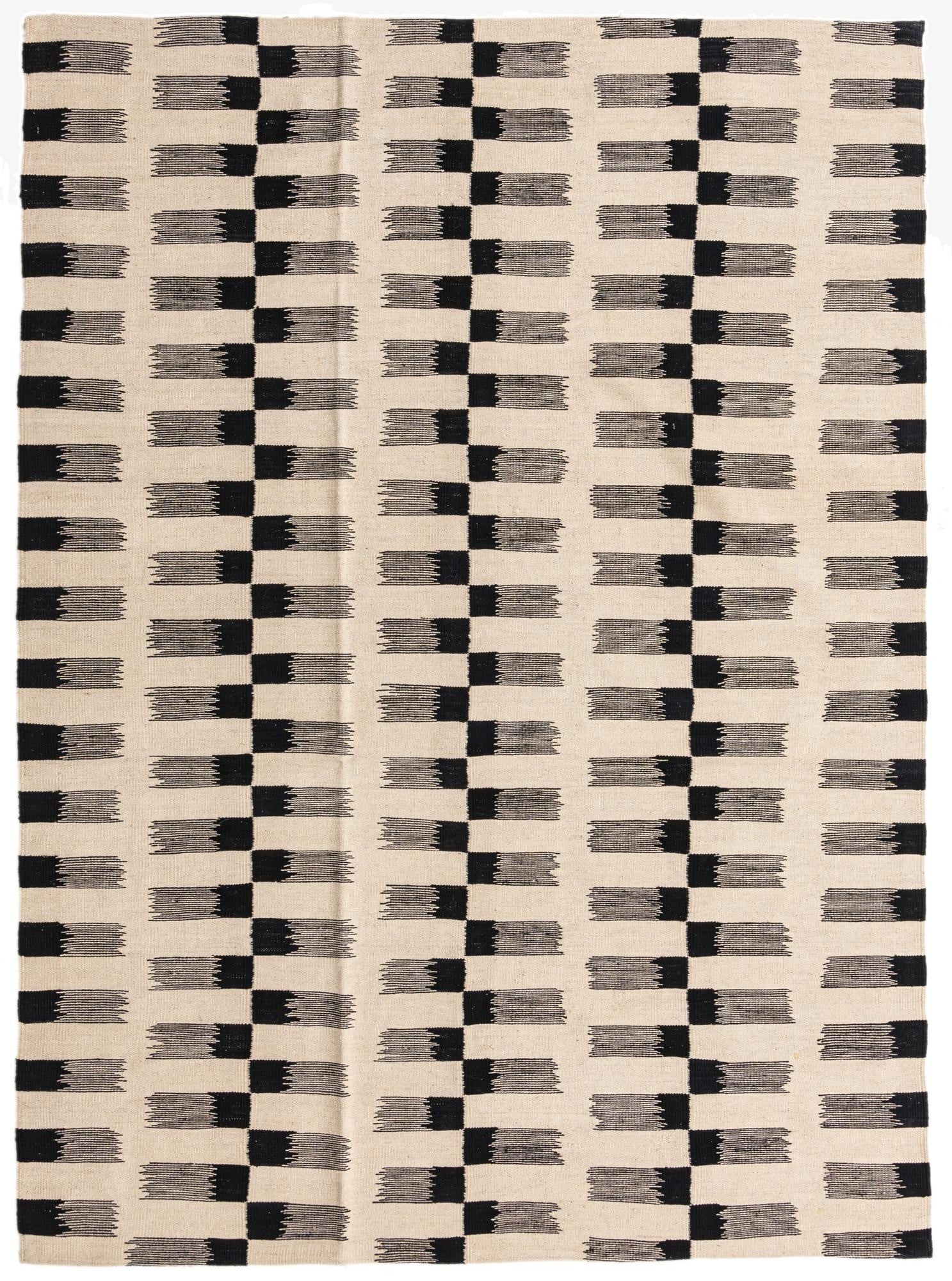  5' 8 x 7' 9  Hand Woven Kilim Modern Wool Rug