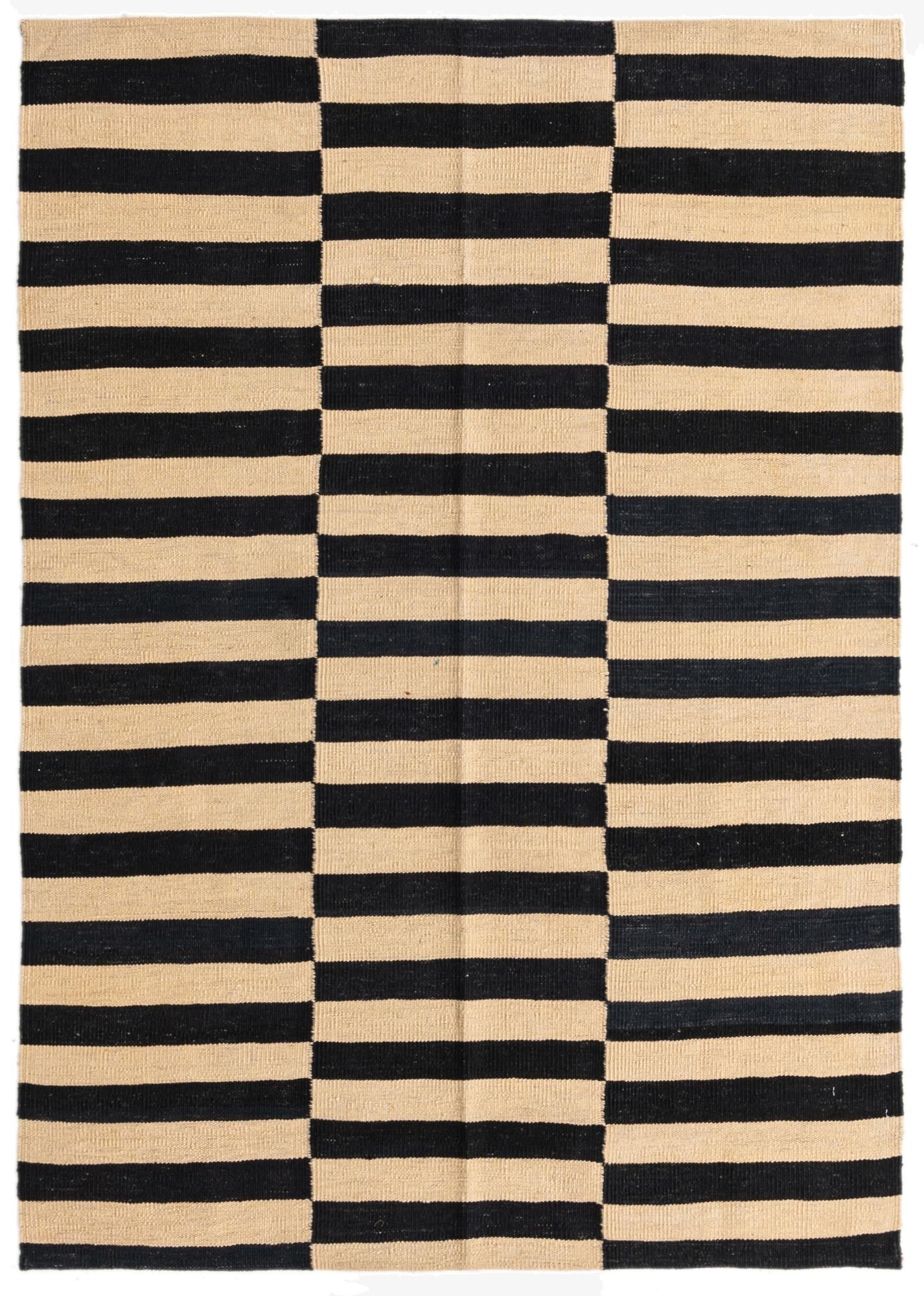  4' 2 x 5' 10  Hand Woven Kilim Modern Wool Rug