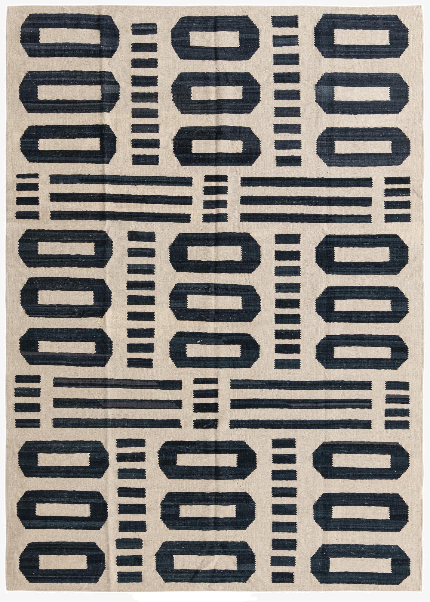  5' 9 x 7' 10  Hand Woven Kilim Modern Wool Rug