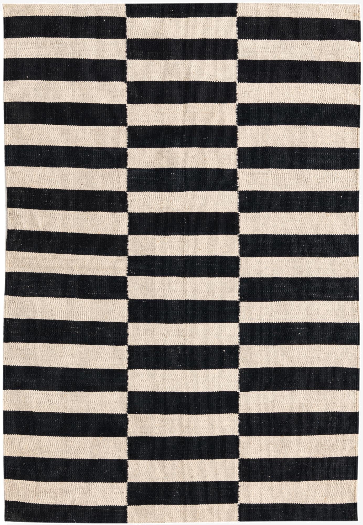  3' 4 x 4' 11  Hand Woven Kilim Modern Wool Rug