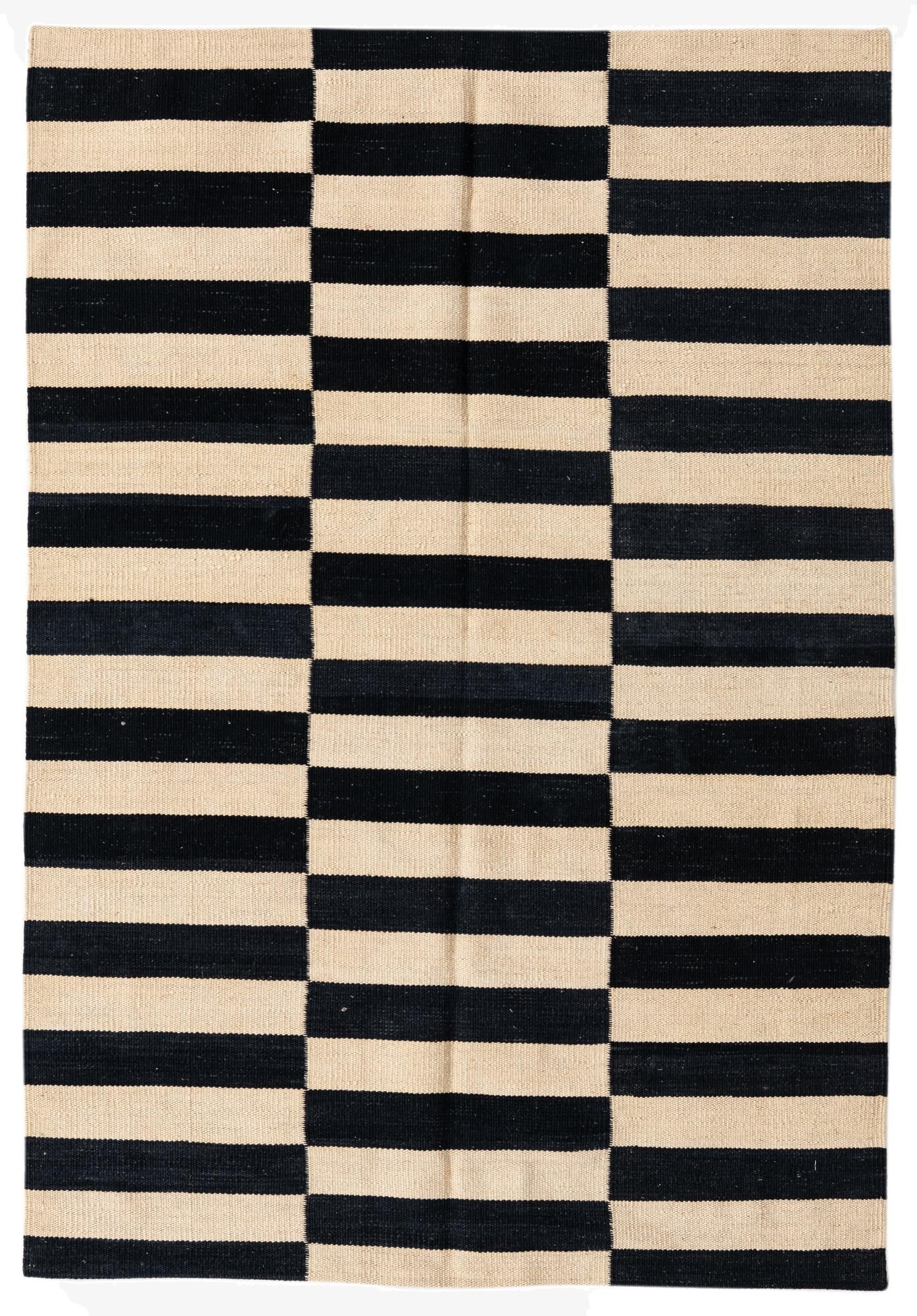  3' 4 x 4' 10  Hand Woven Kilim Modern Wool Rug