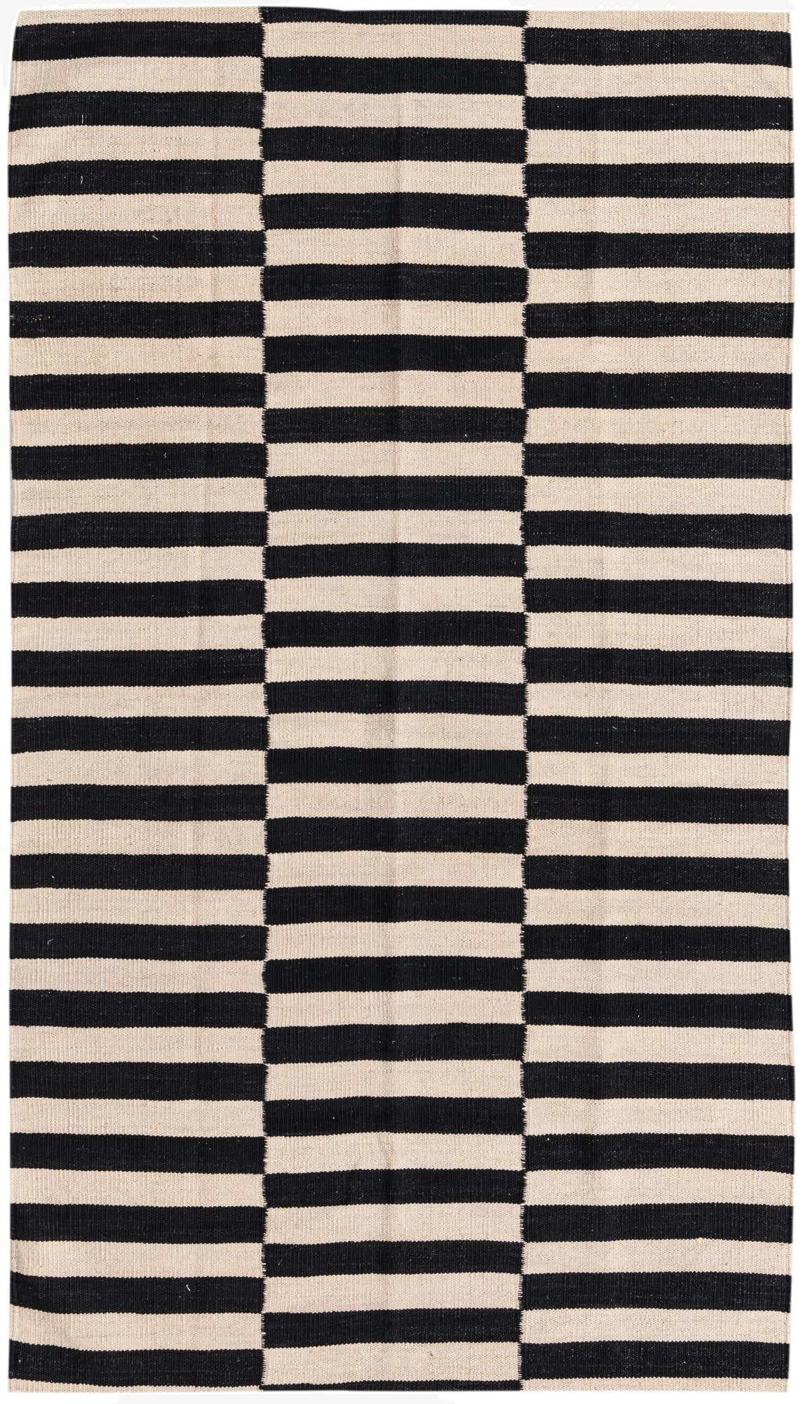  3' 6 x 6' 4  Hand Woven Kilim Modern Wool Rug
