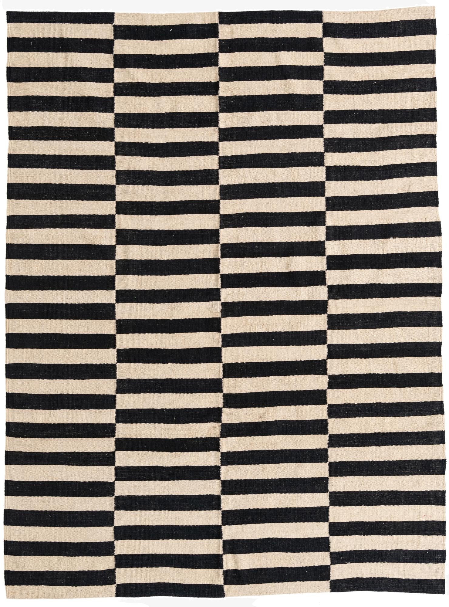  5' 9 x 7' 8  Hand Woven Kilim Modern Wool Rug