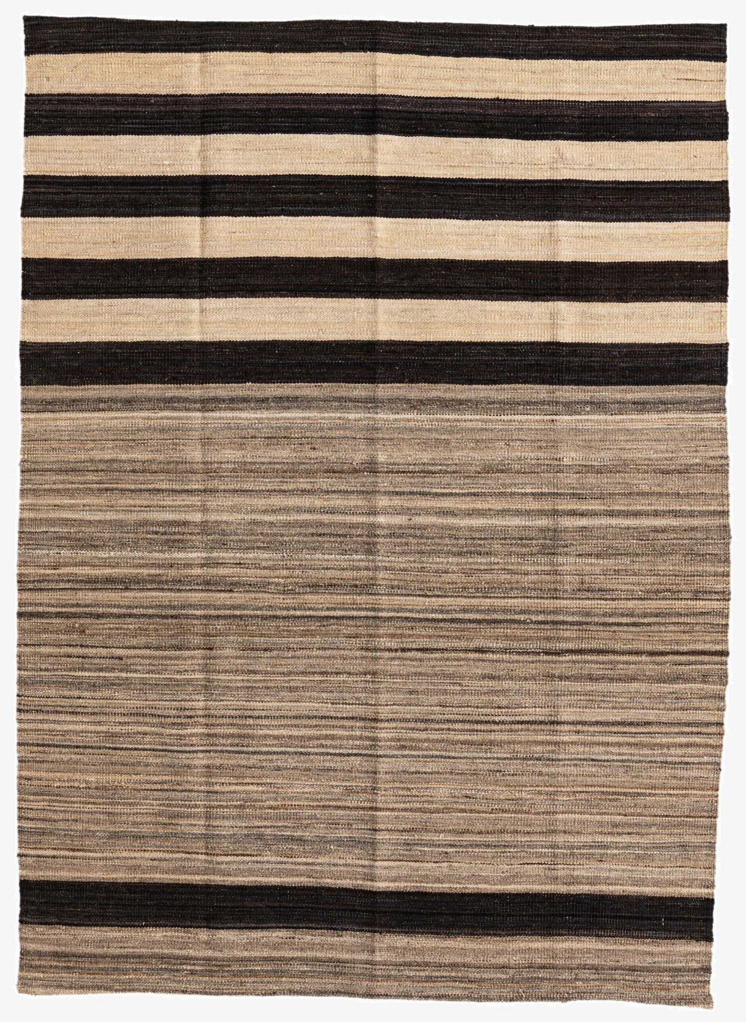  4' 2 x 5' 10  Hand Woven Kilim Modern Wool Rug