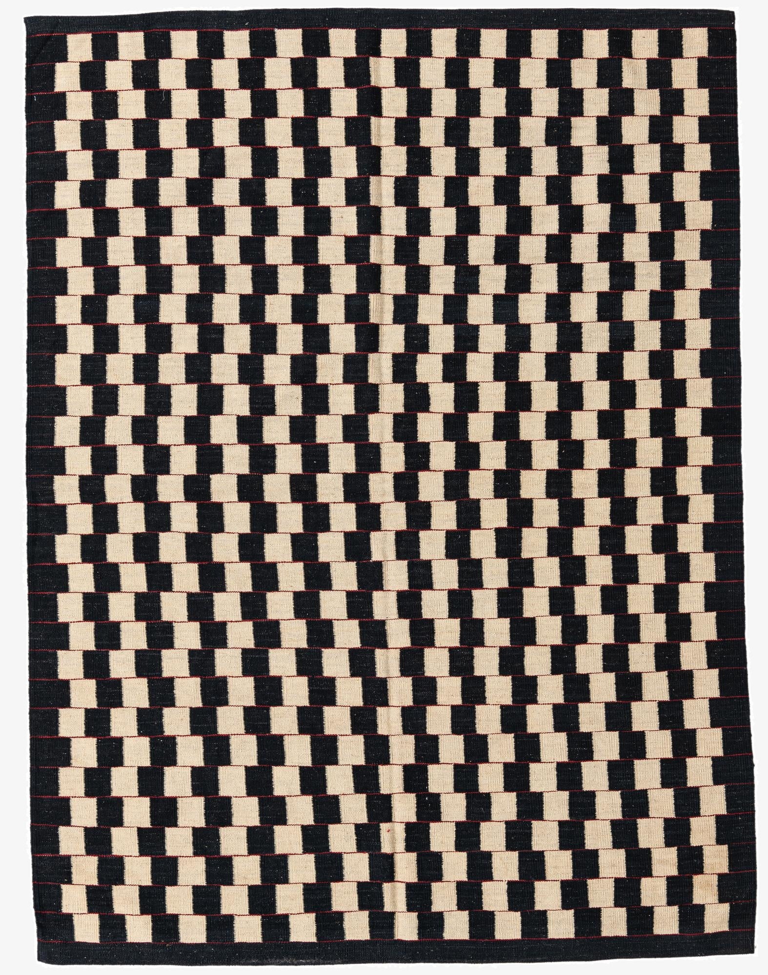  5' 9 x 7' 6  Hand Woven Kilim Modern Wool Rug