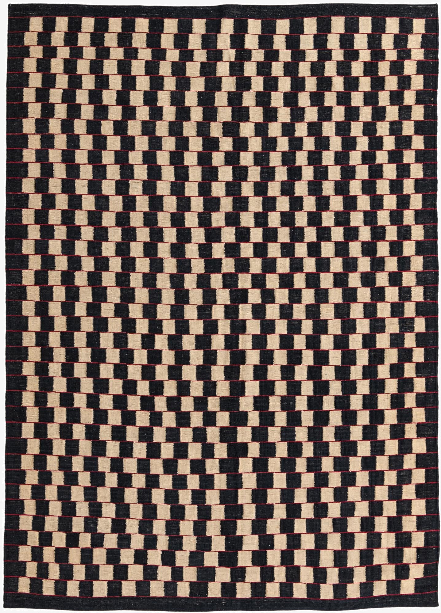  6' 8 x 9' 6  Hand Woven Kilim Modern Wool Rug