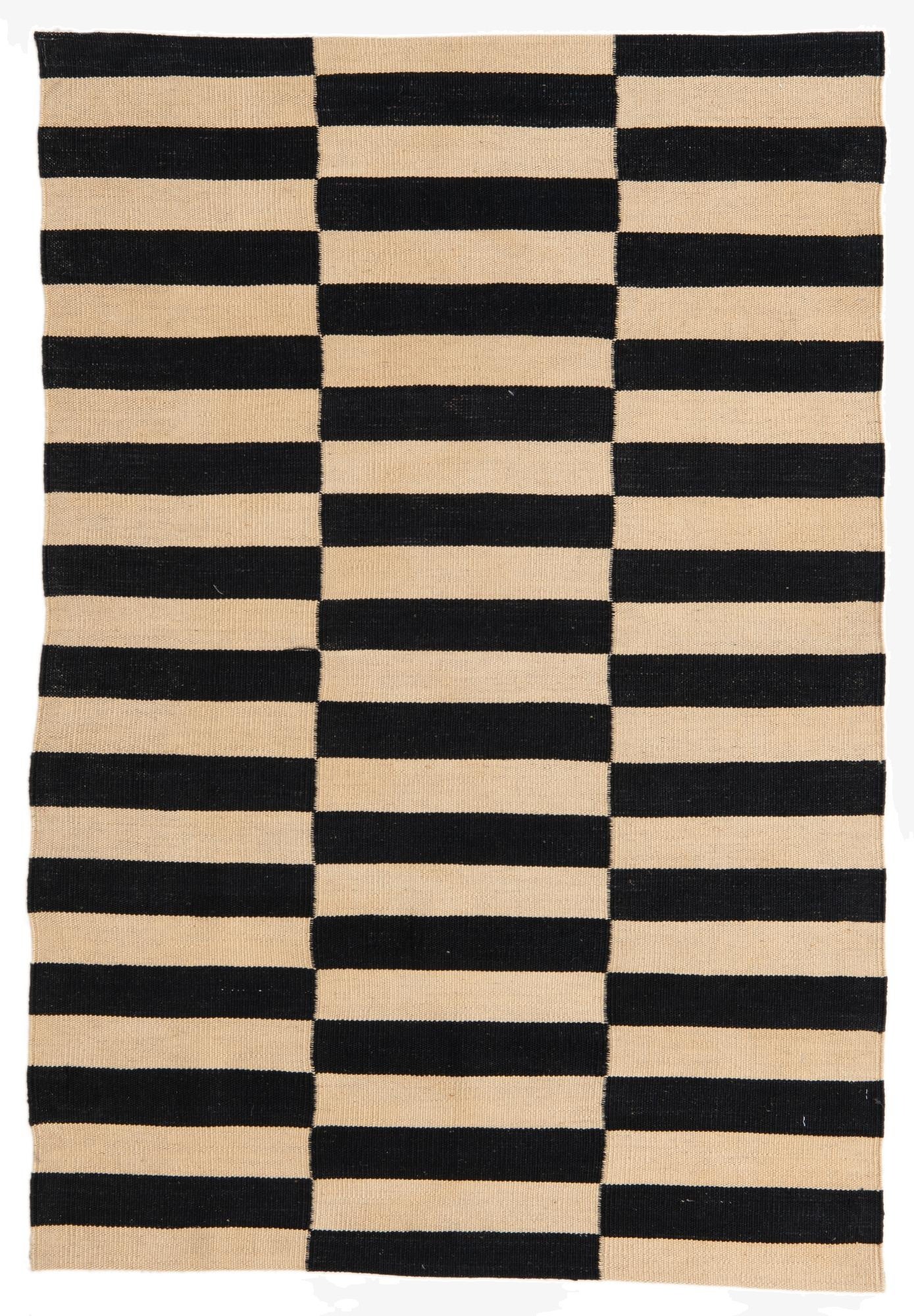  3' 4 x 4' 10  Hand Woven Kilim Modern Wool Rug