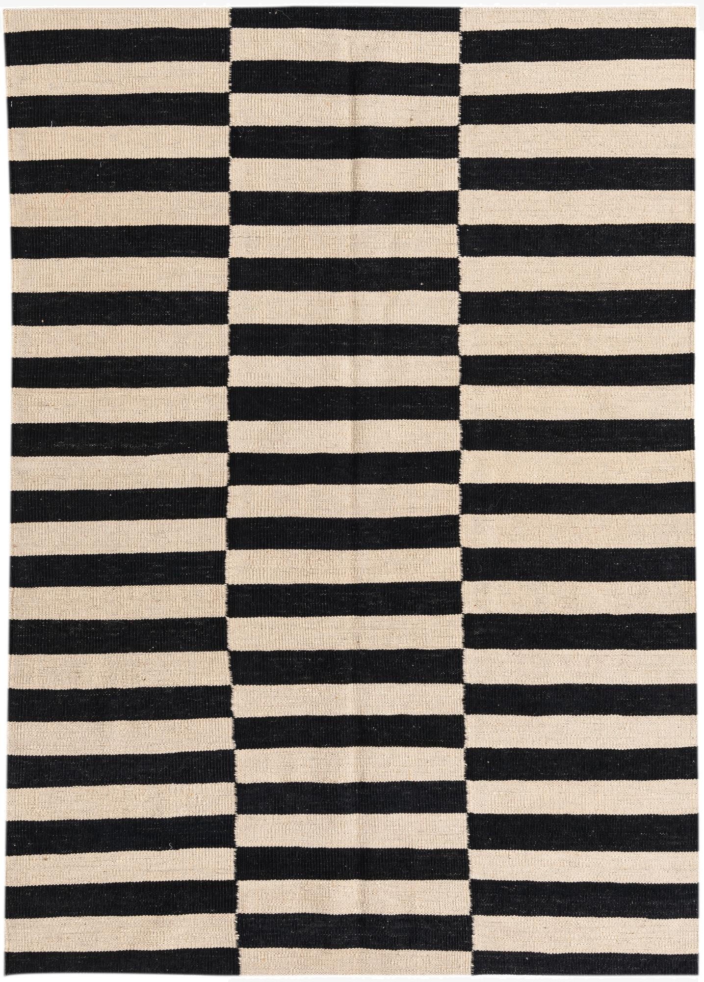  4' 2 x 6'  Hand Woven Kilim Modern Wool Rug