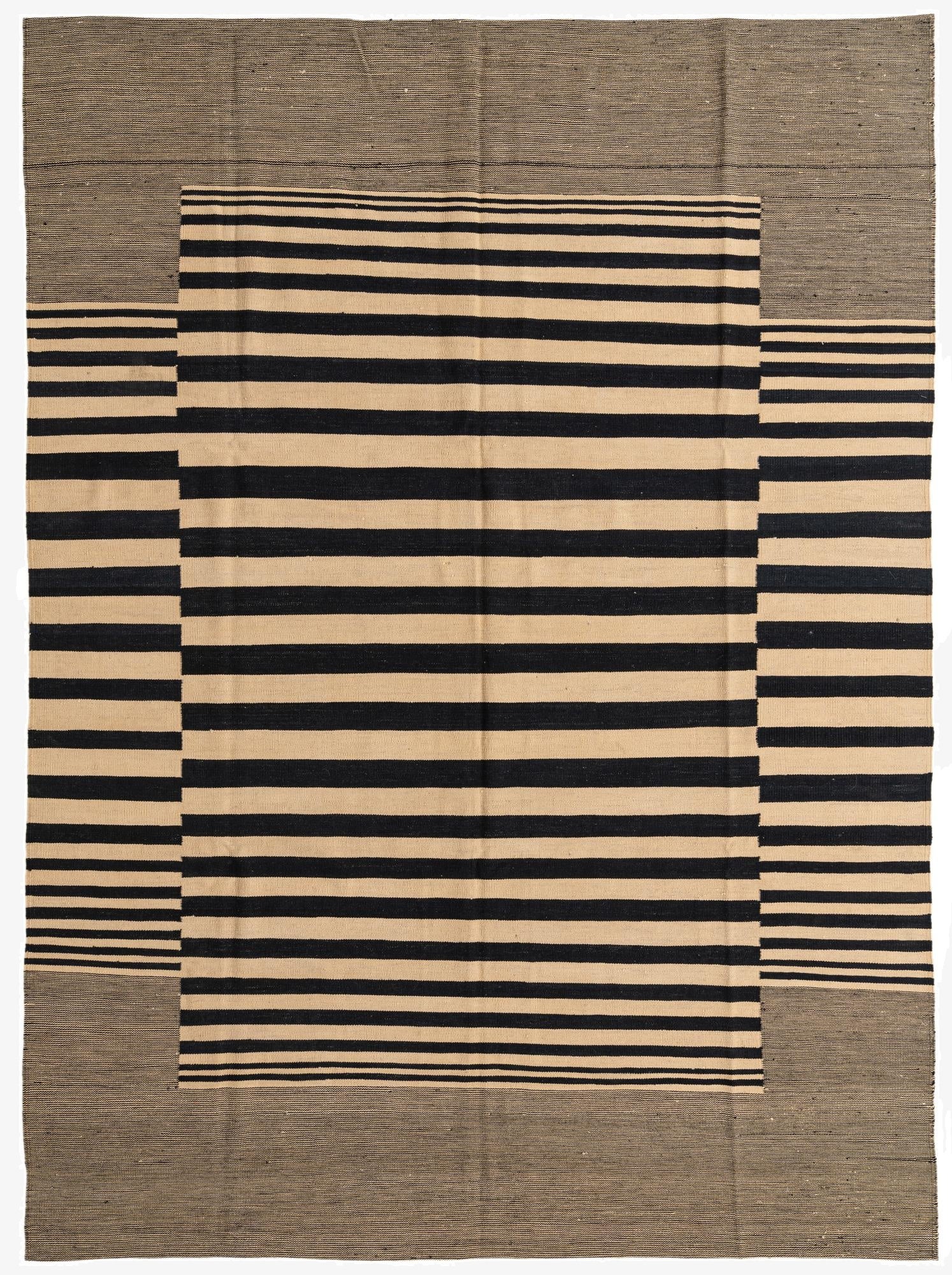  7' 2 x 9' 7  Hand Woven Kilim Modern Wool Rug