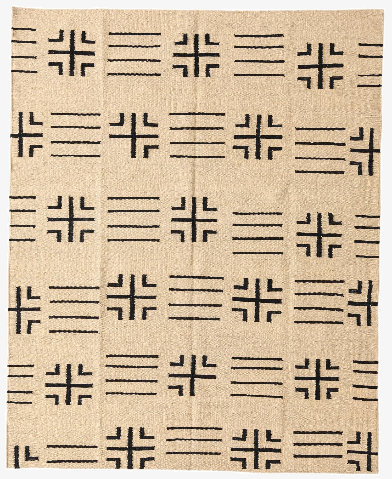 5' 4 x 6' 7  Hand Woven Kilim Modern Wool Rug