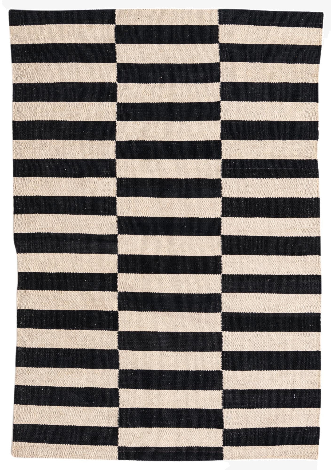  3' 4 x 4' 10  Hand Woven Kilim Modern Wool Rug