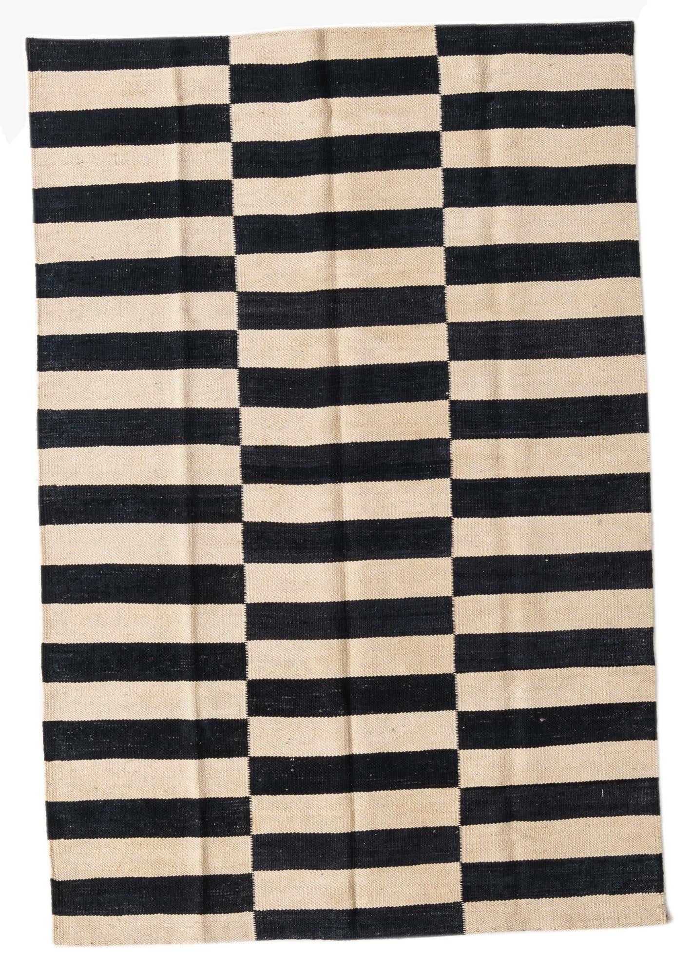  3' 3 x 4' 11  Hand Woven Kilim Modern Wool Rug
