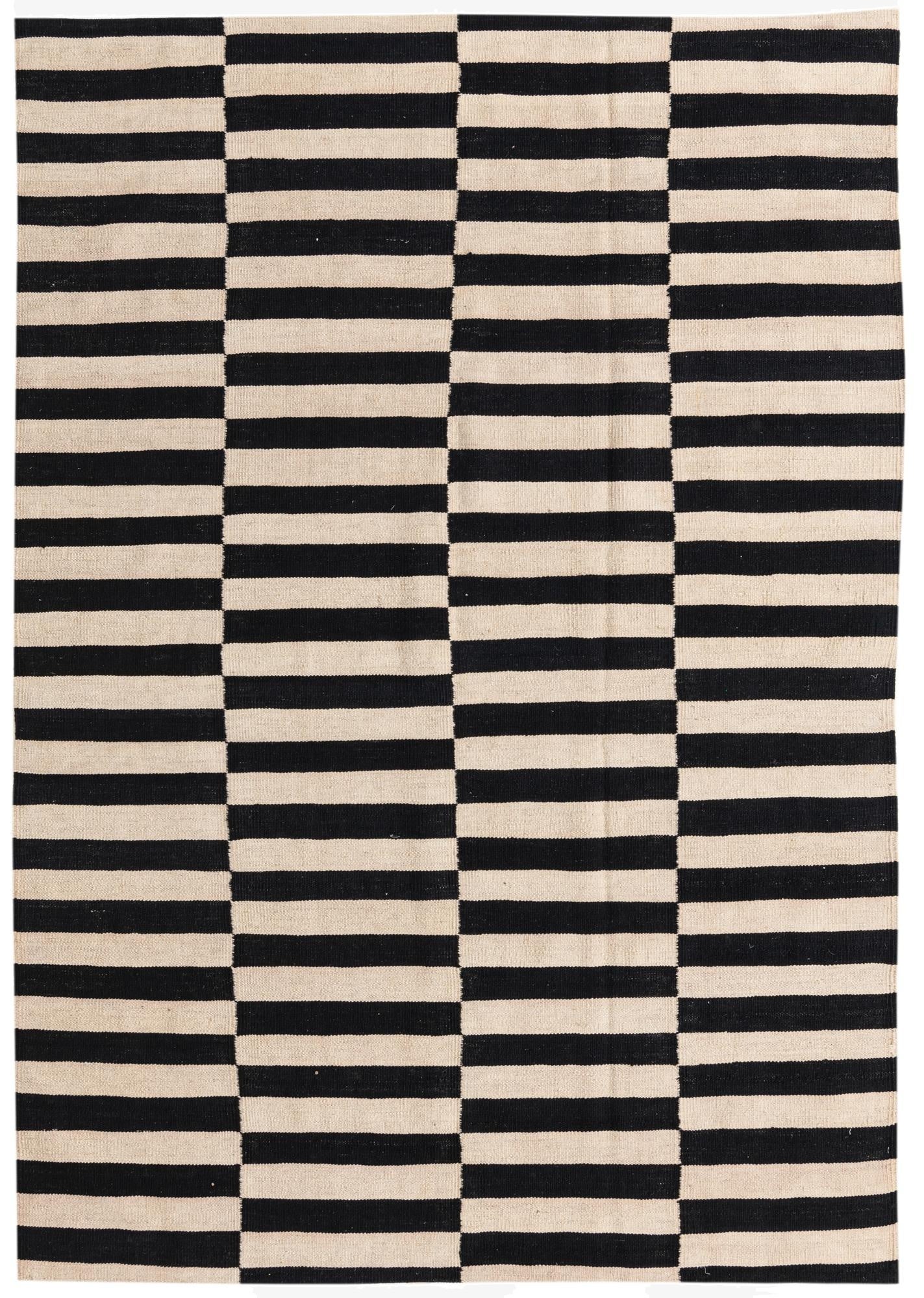  5' 5 x 7' 9  Hand Woven Kilim Modern Wool Rug