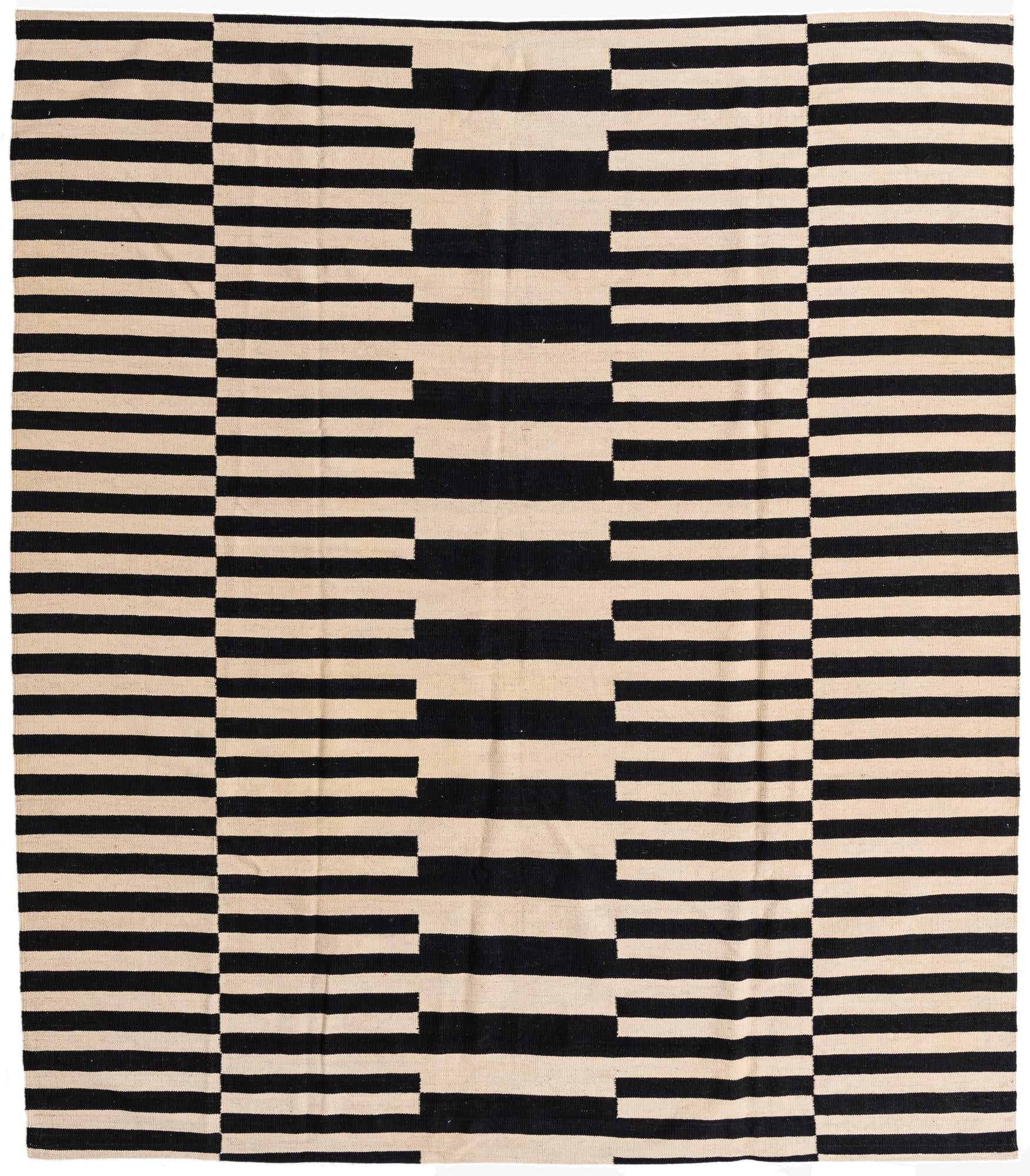  8' 4 x 9' 6  Hand Woven Kilim Modern Wool Rug